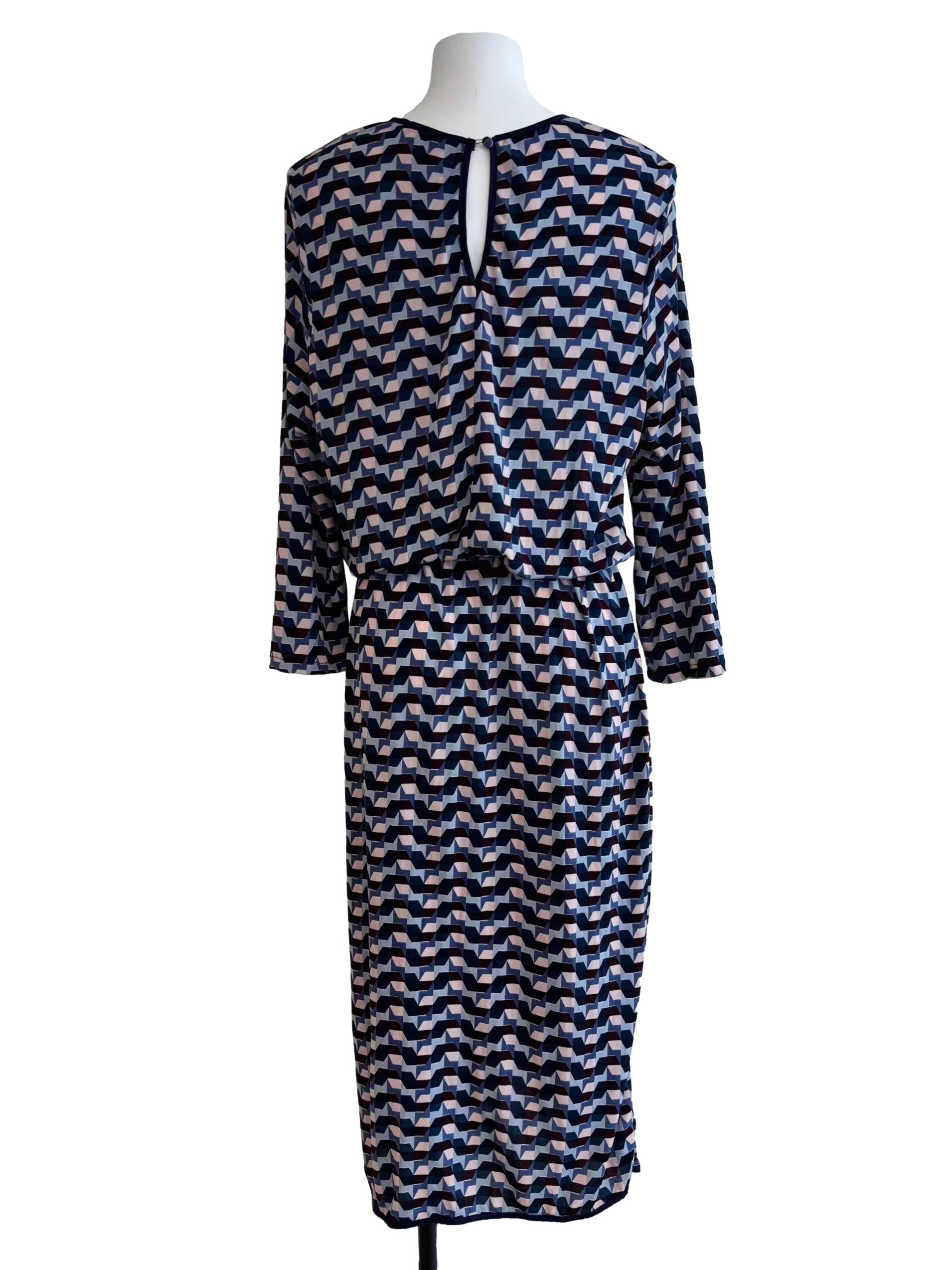 Navy Blue Long Sleeve Bound Angelina Dress CSN