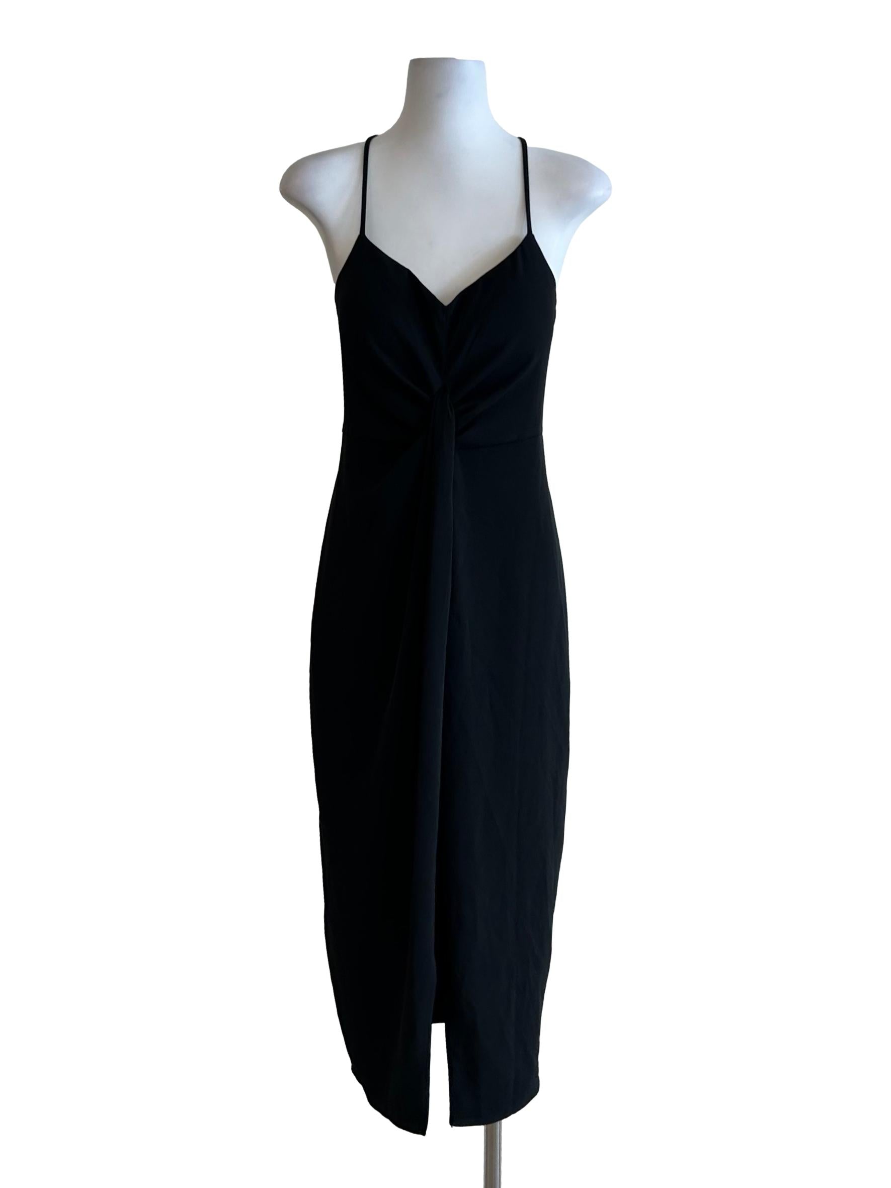 Raven Black Cross Back Dress