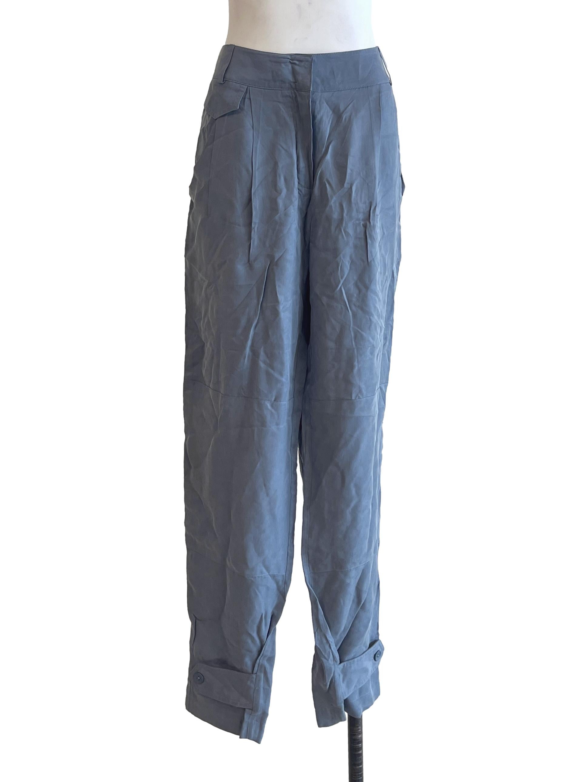 Silver Grey Straight Pants