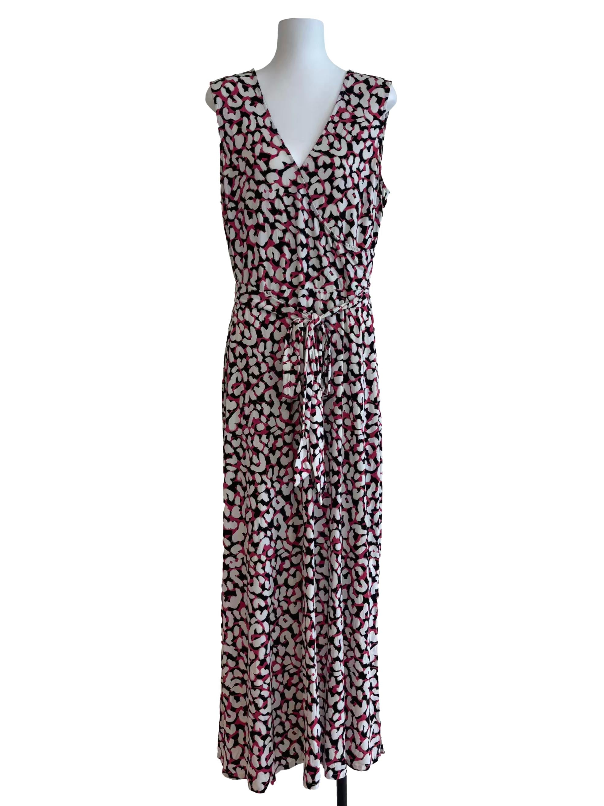 Pink Perfect Wrap Maxi Dress In Leopard Fruit Dove CSN
