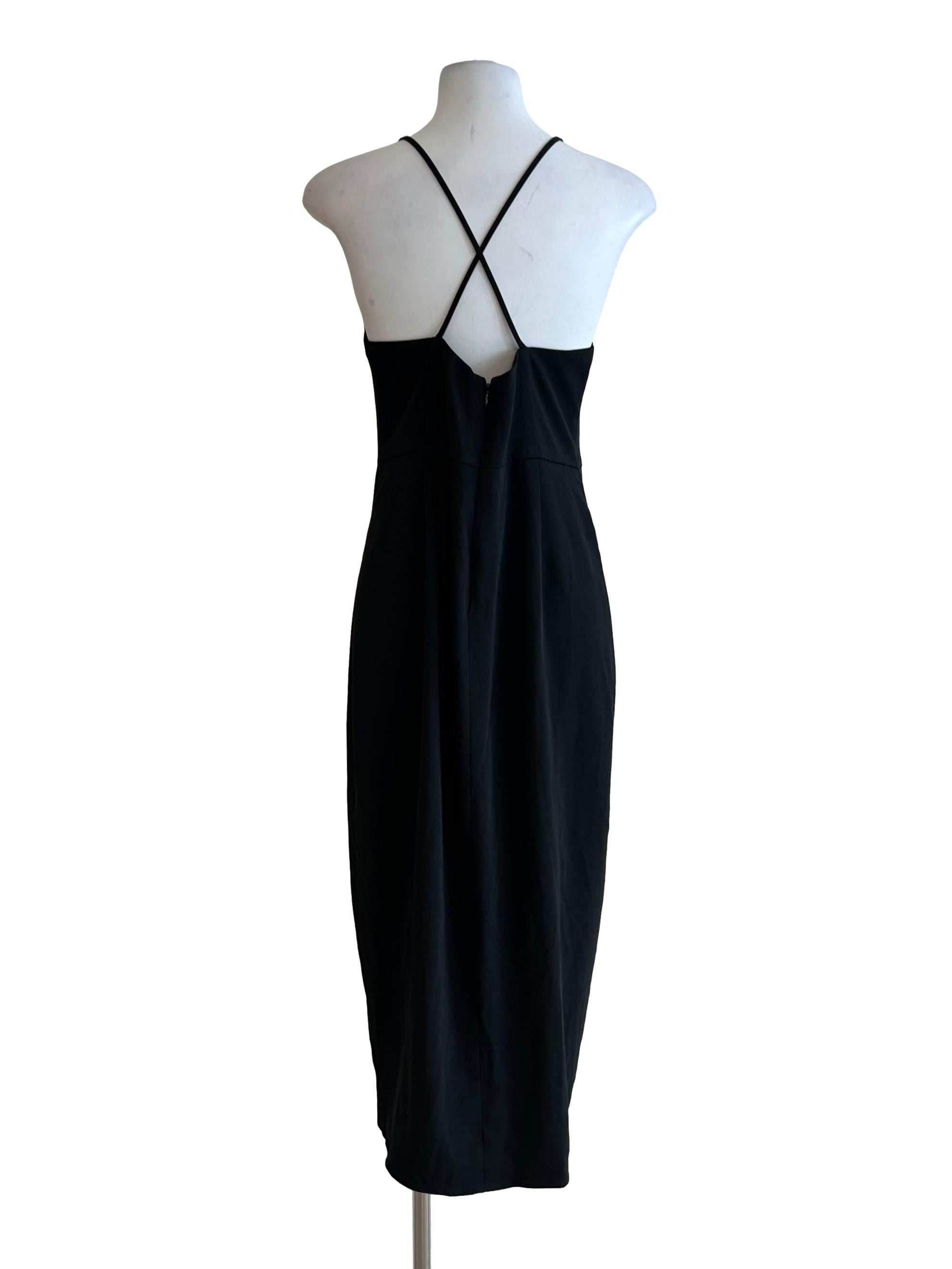 Raven Black Cross Back Dress