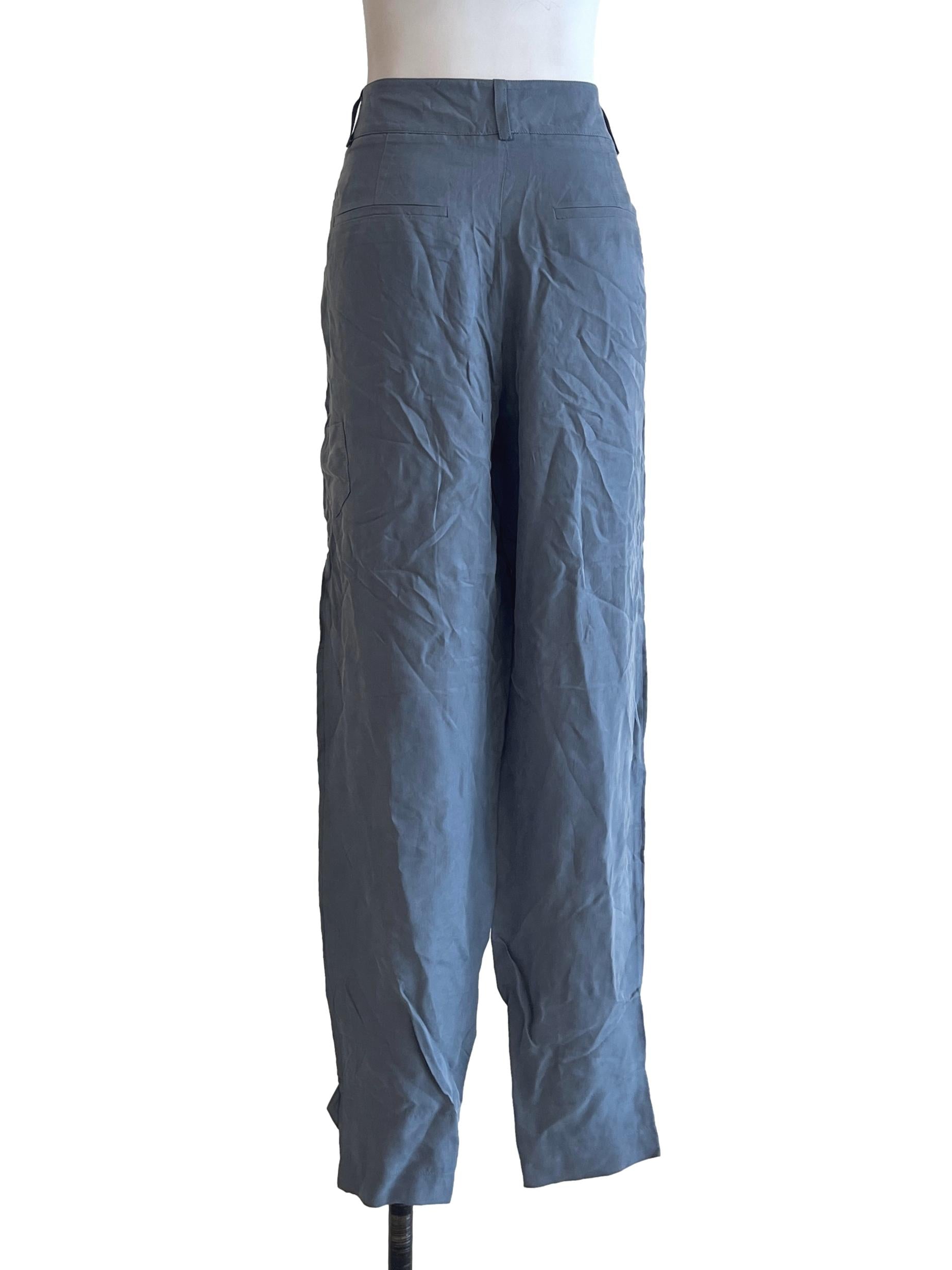 Silver Grey Straight Pants