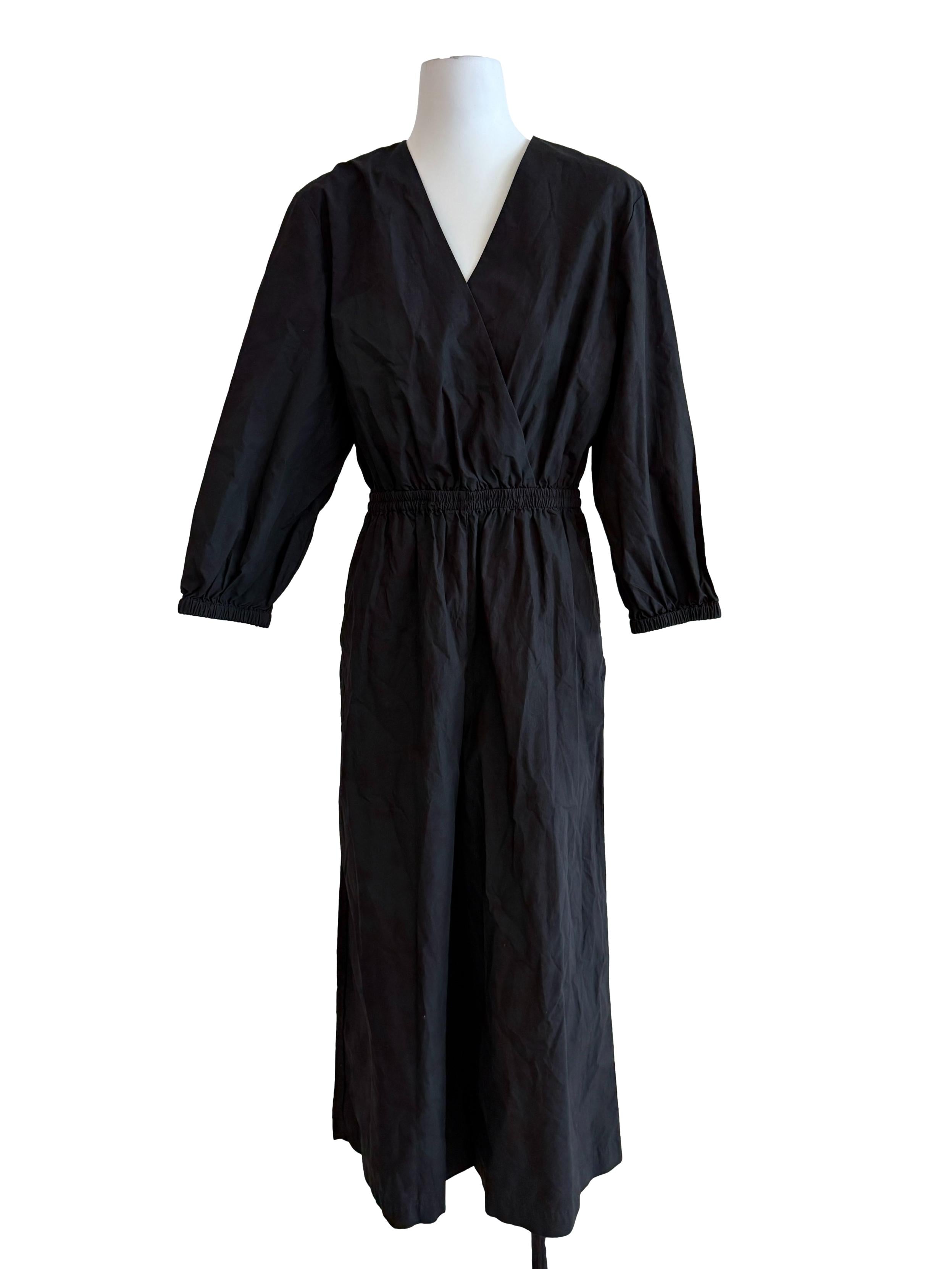 Charcoal V Neck Jumpsuit