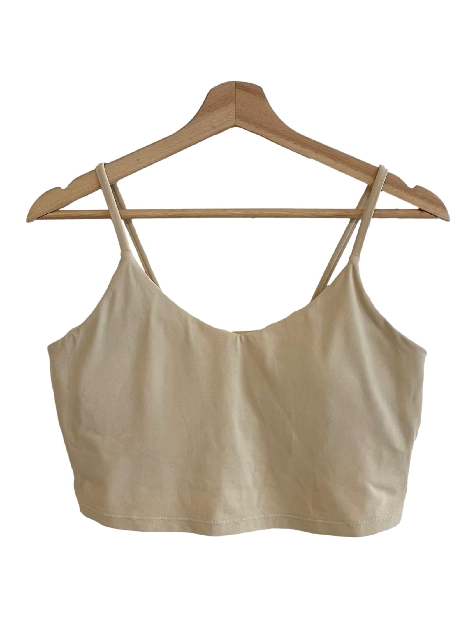 Light Beige Cami Crop Tank Top