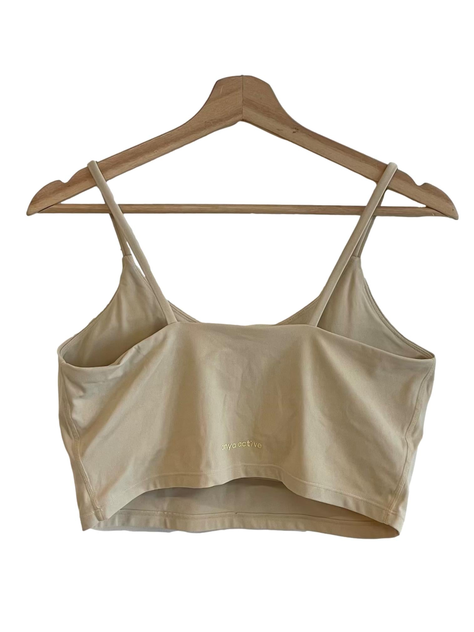 Light Beige Cami Crop Tank Top