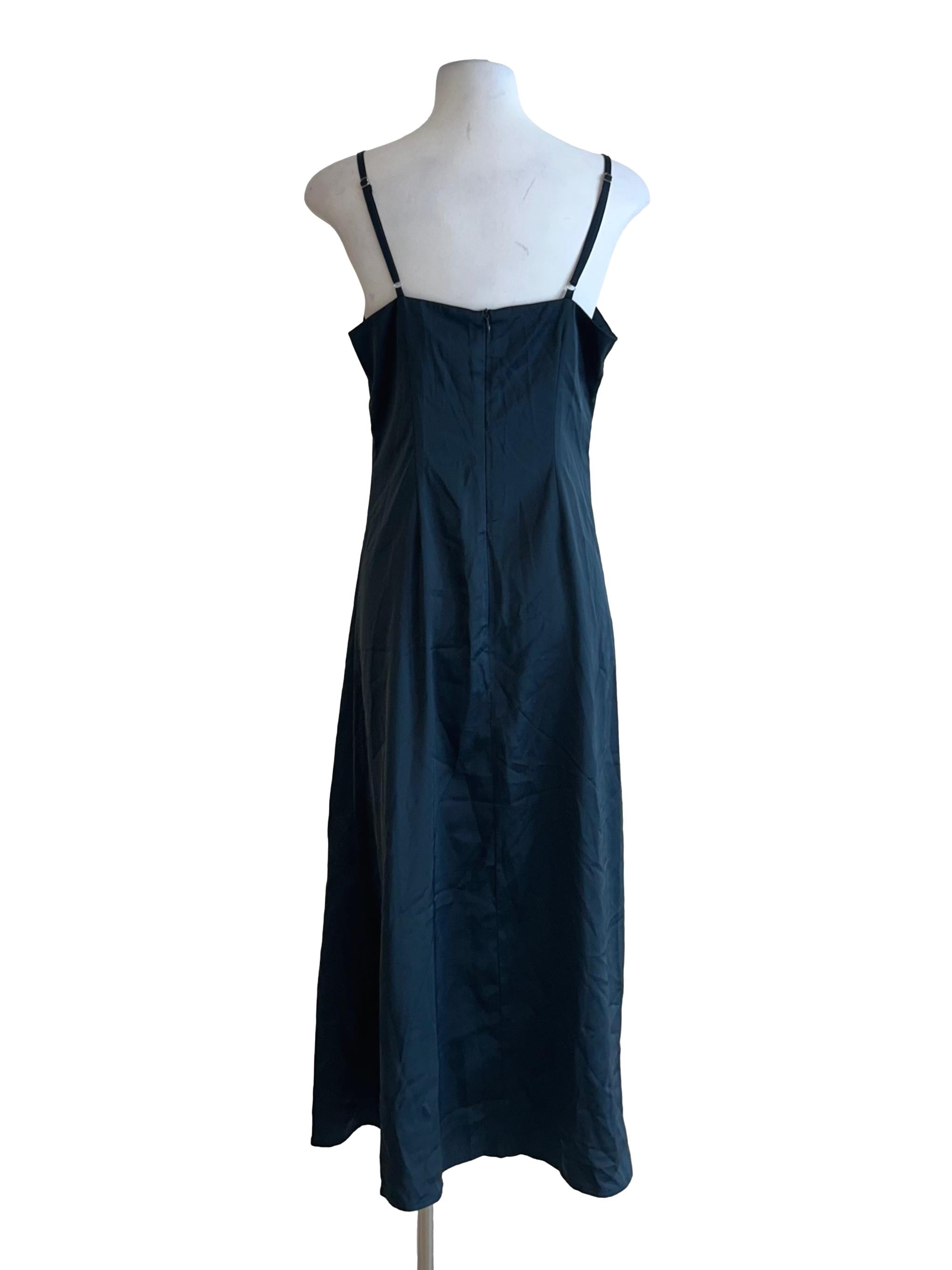 Teal Blue Linen Dress