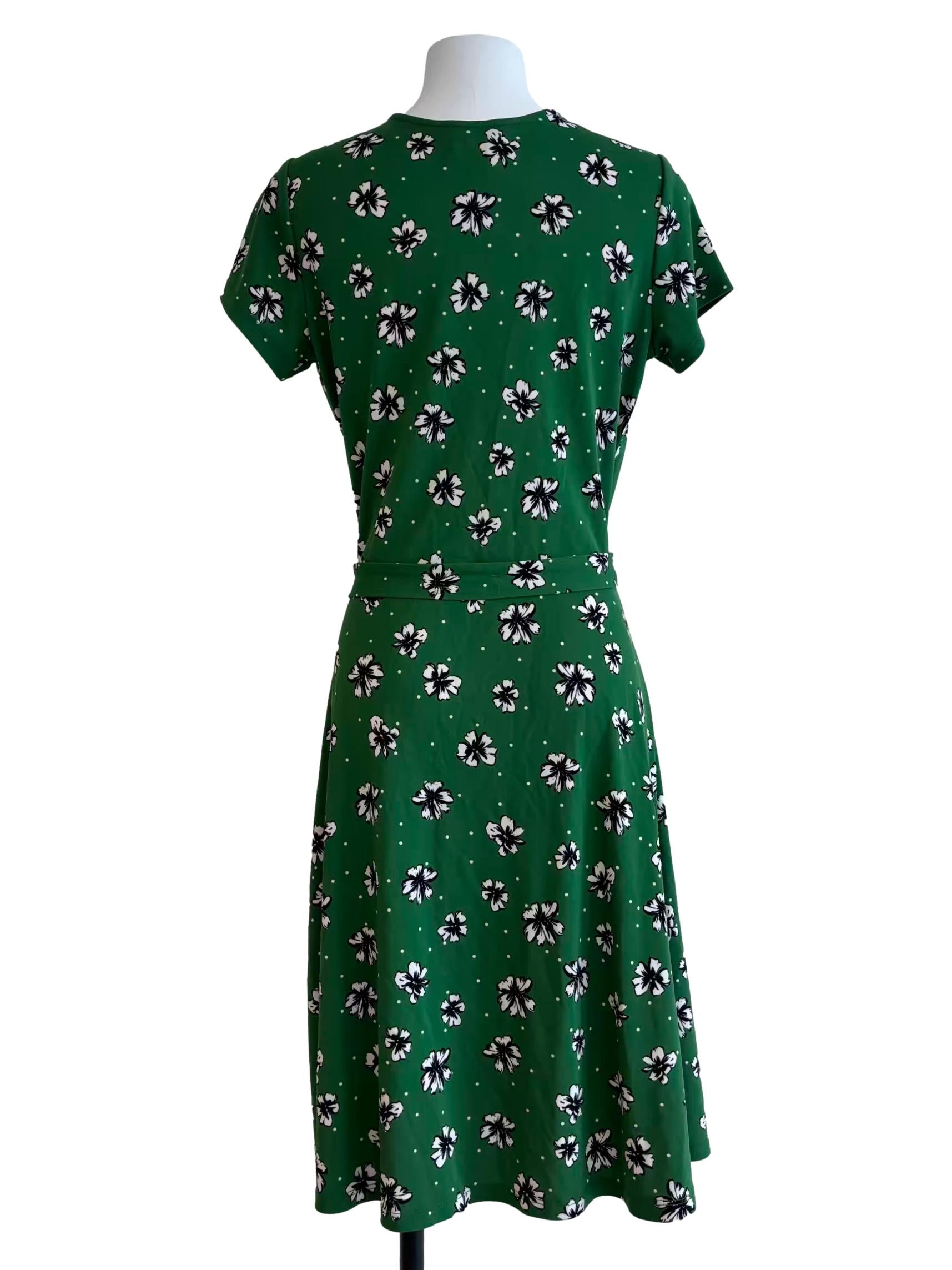 Amazon Green Flower And Dots Perfect Wrap Dress CSN