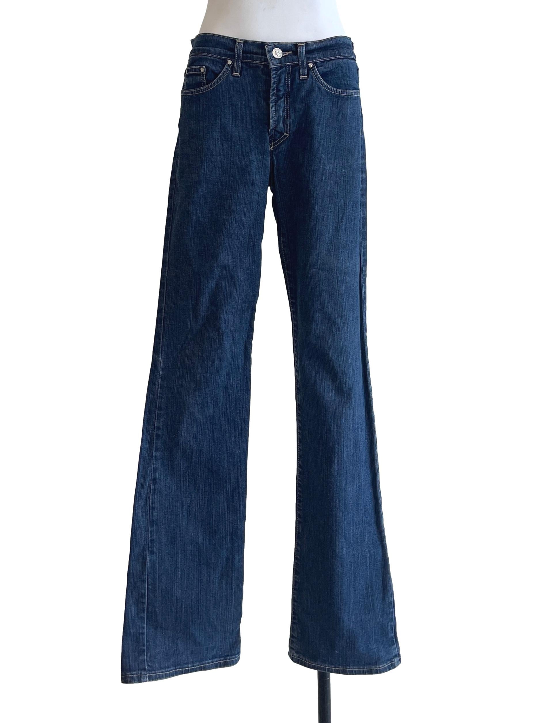 Peacock Blue Flare Jeans