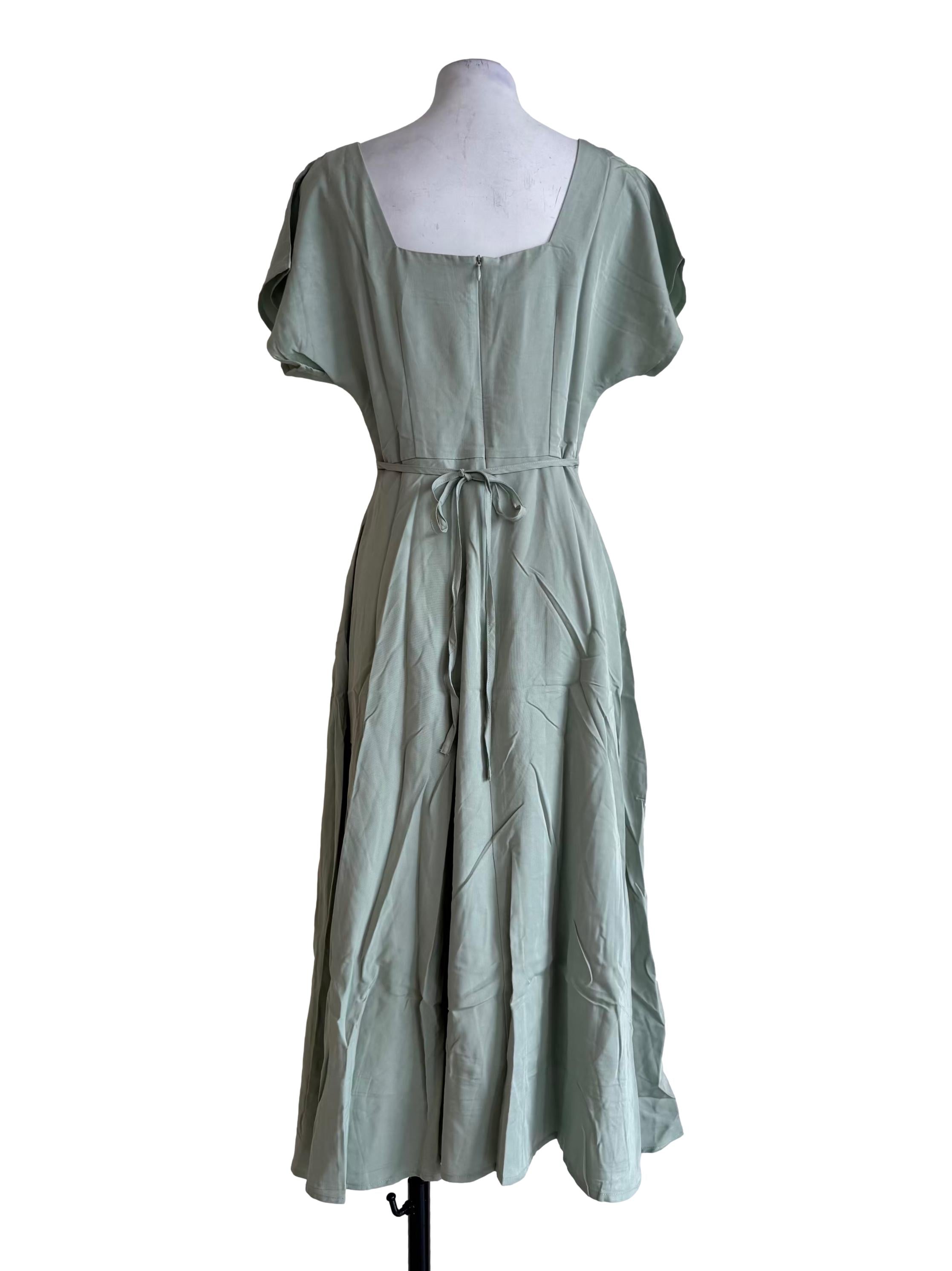 Pistachio Green Empire Dress