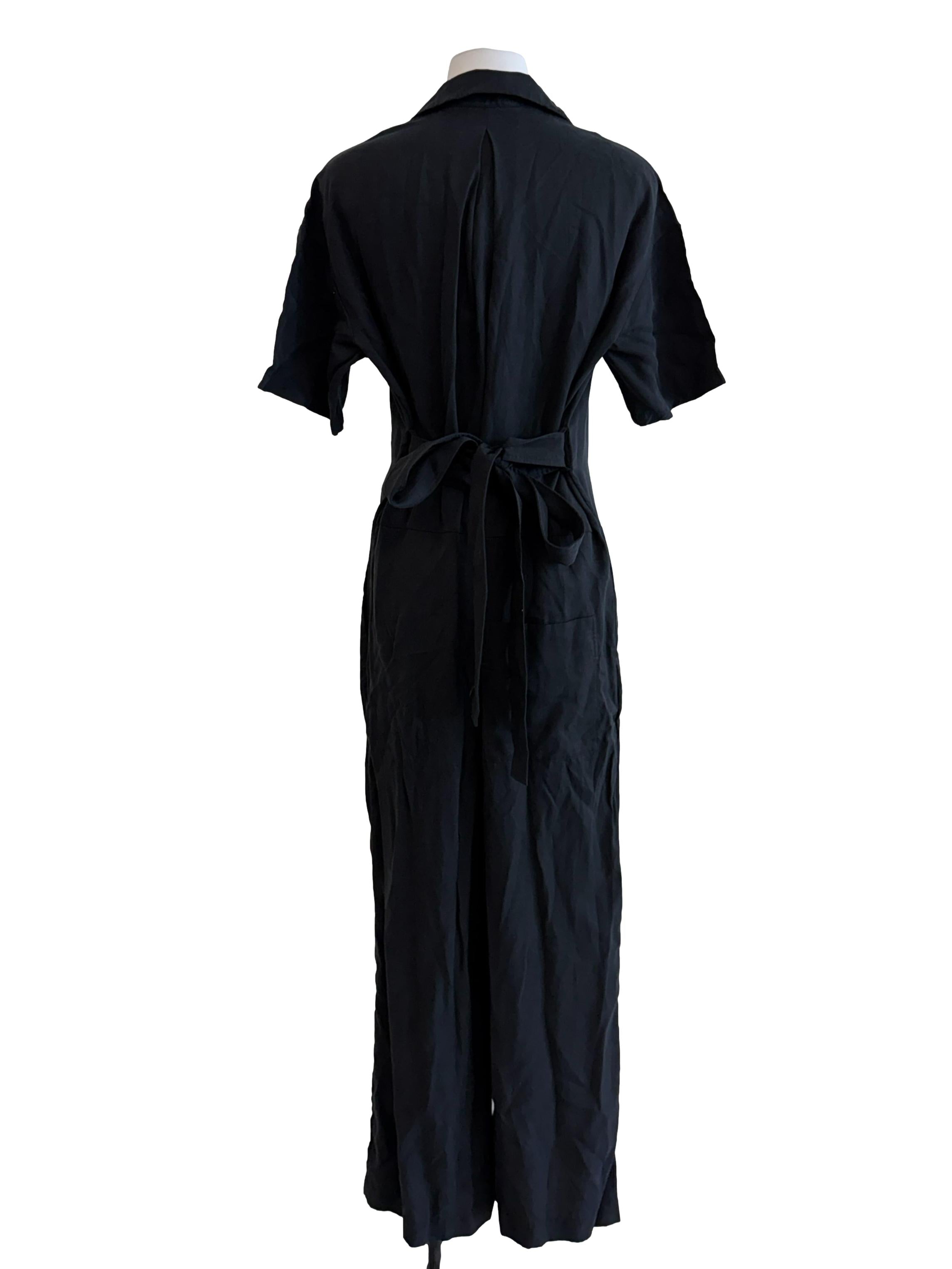 Charcoal Short Sleeves Jumpsuit