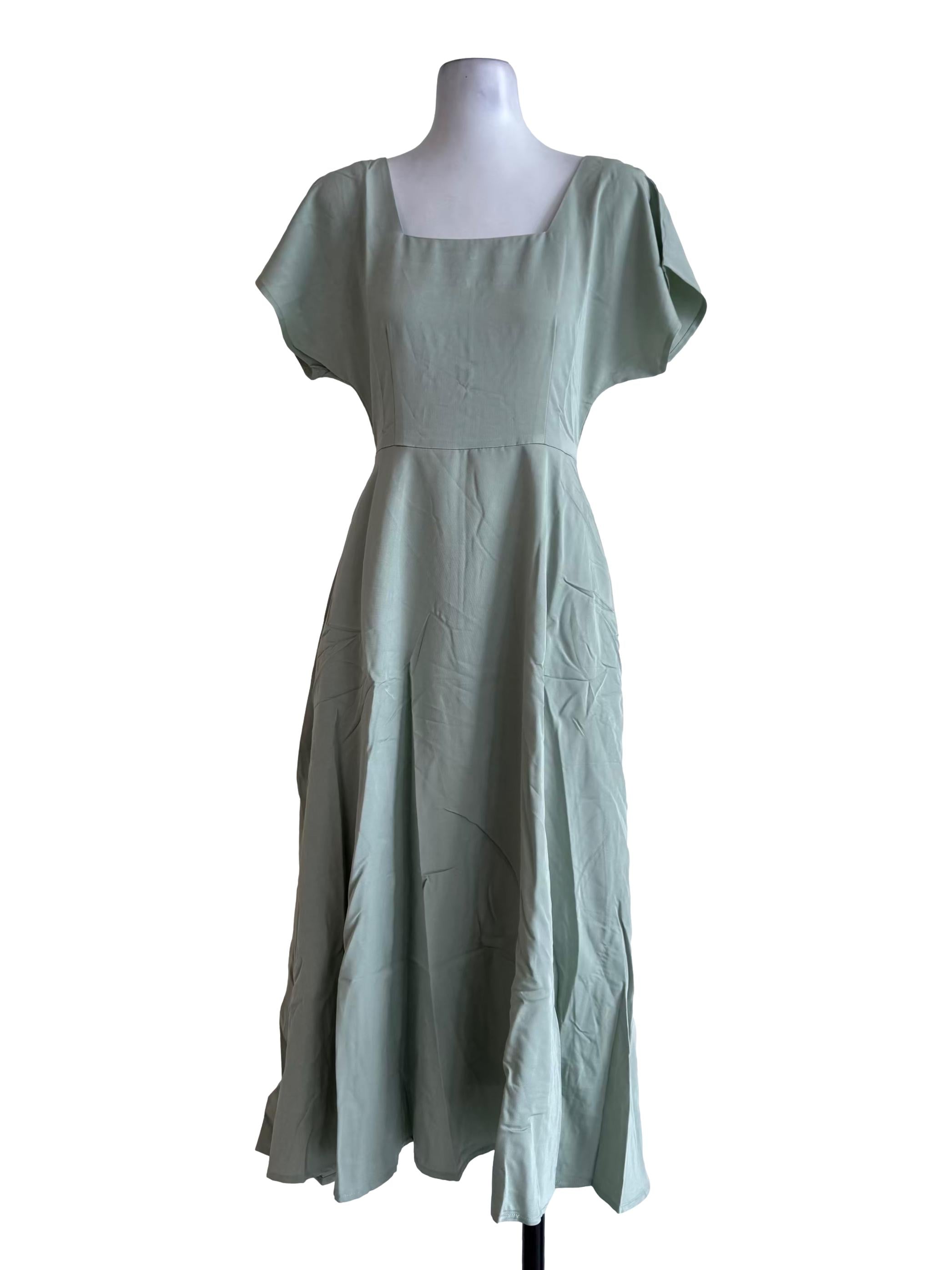 Pistachio Green Empire Dress