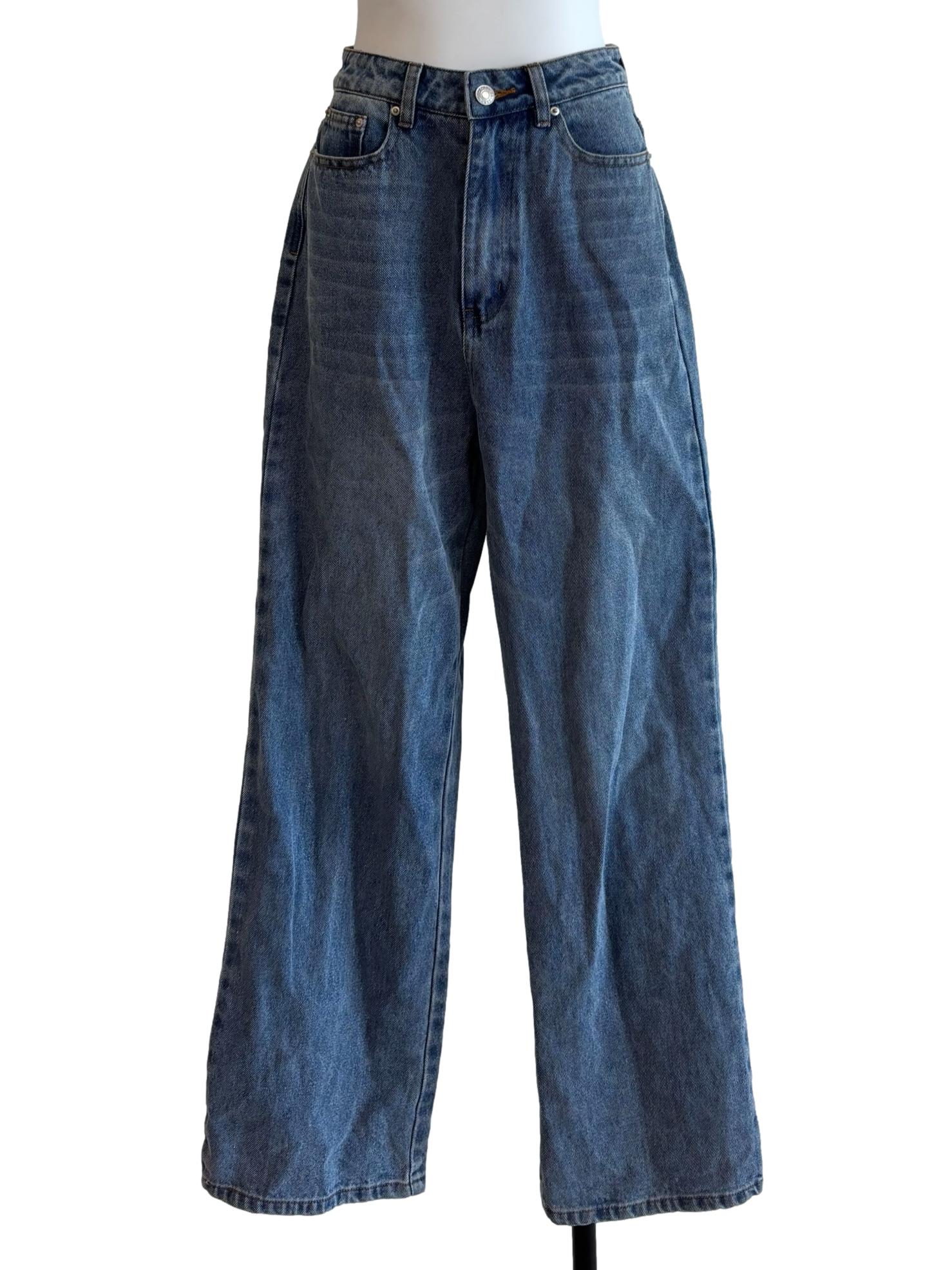 Denim Blue Wide Jeans