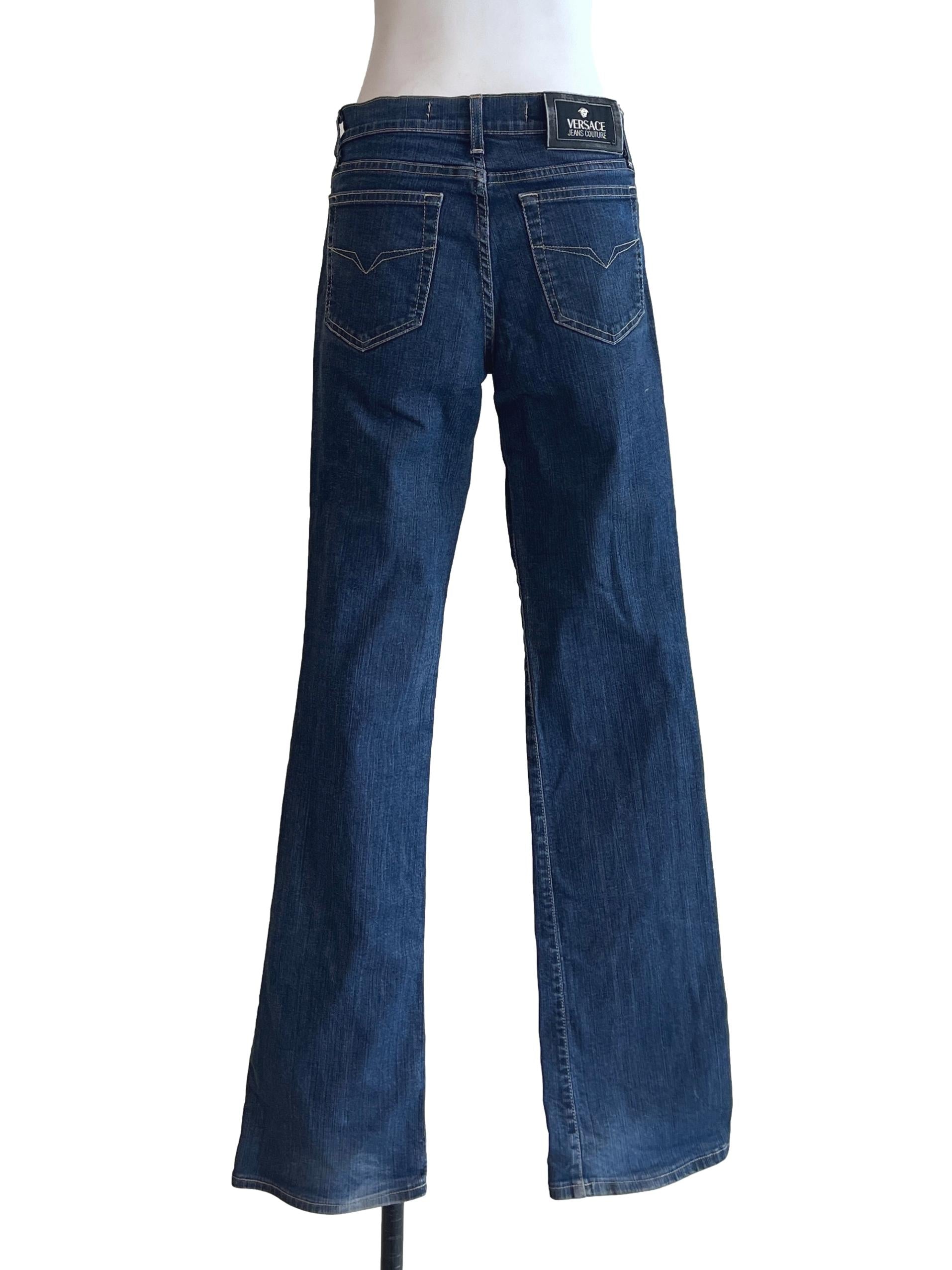 Peacock Blue Flare Jeans