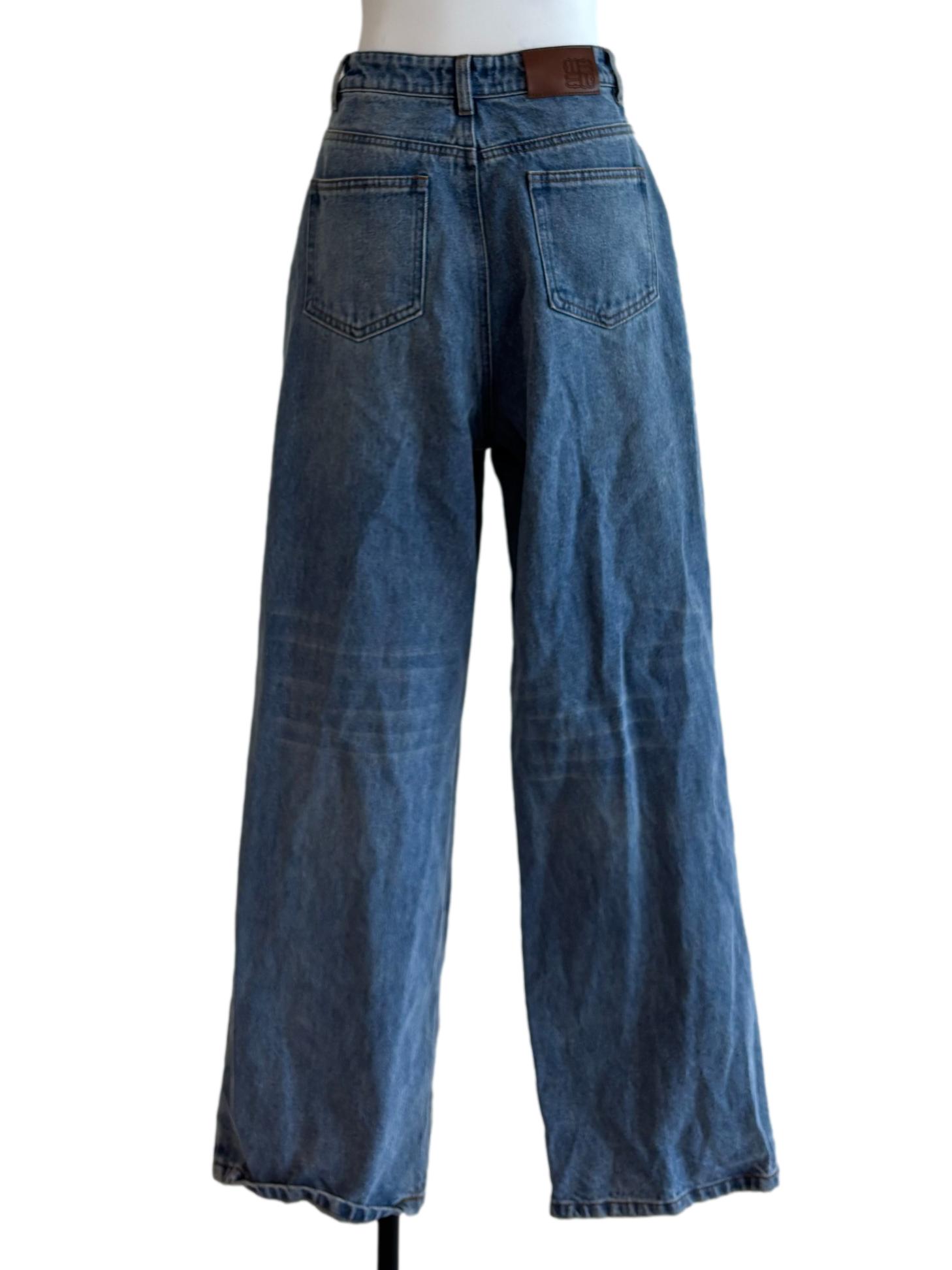 Denim Blue Wide Jeans