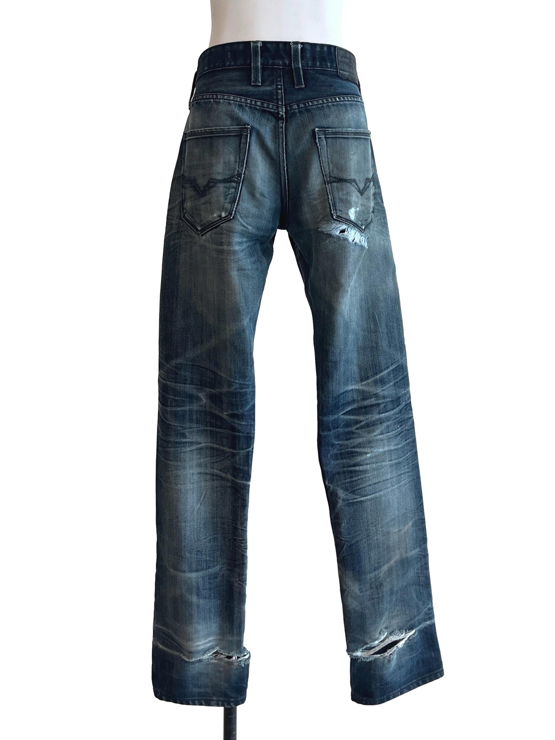Denim Blue Distressed Jeans