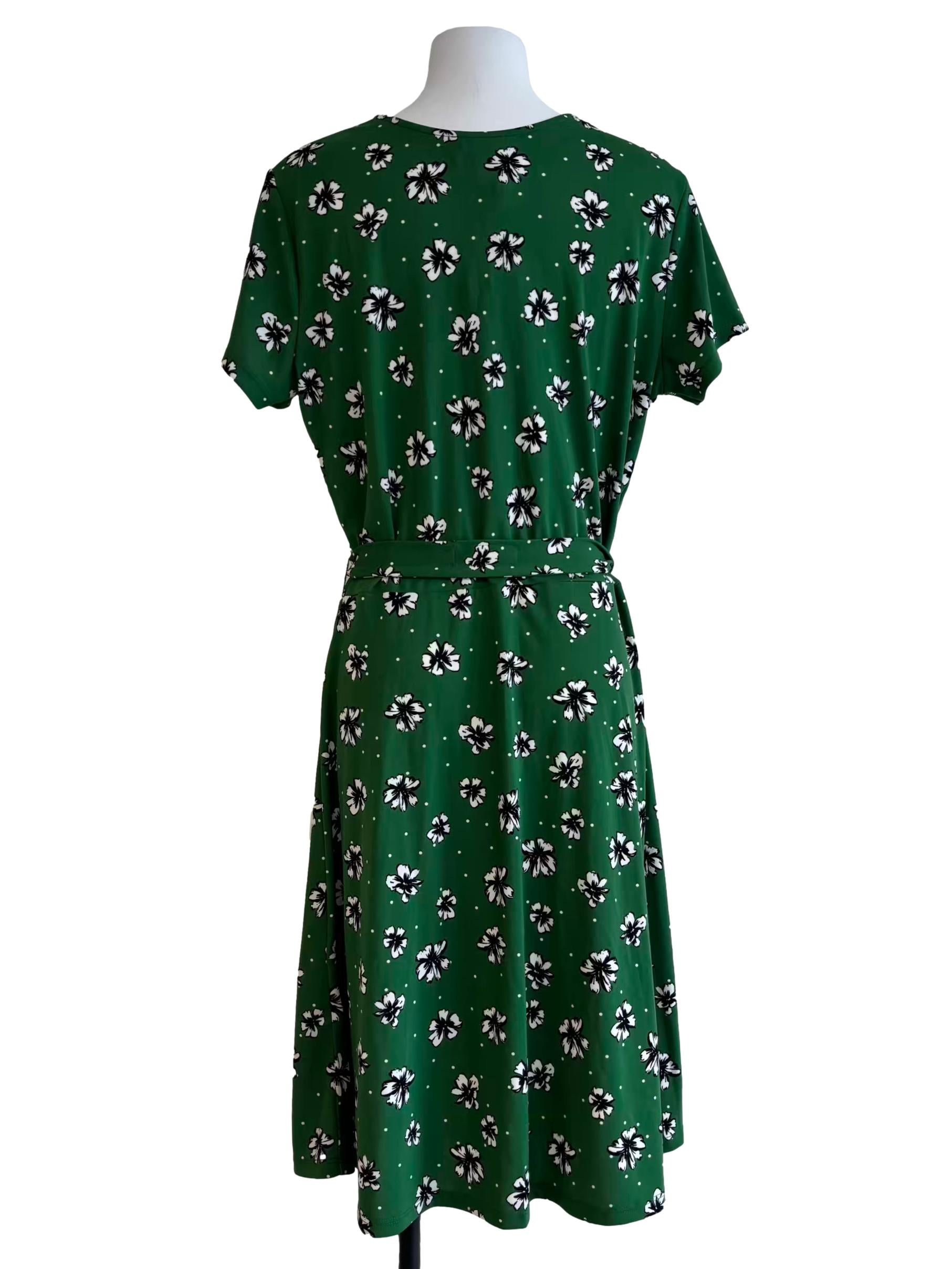 Amazon Green Flower And Dots Perfect Wrap Dress CSN