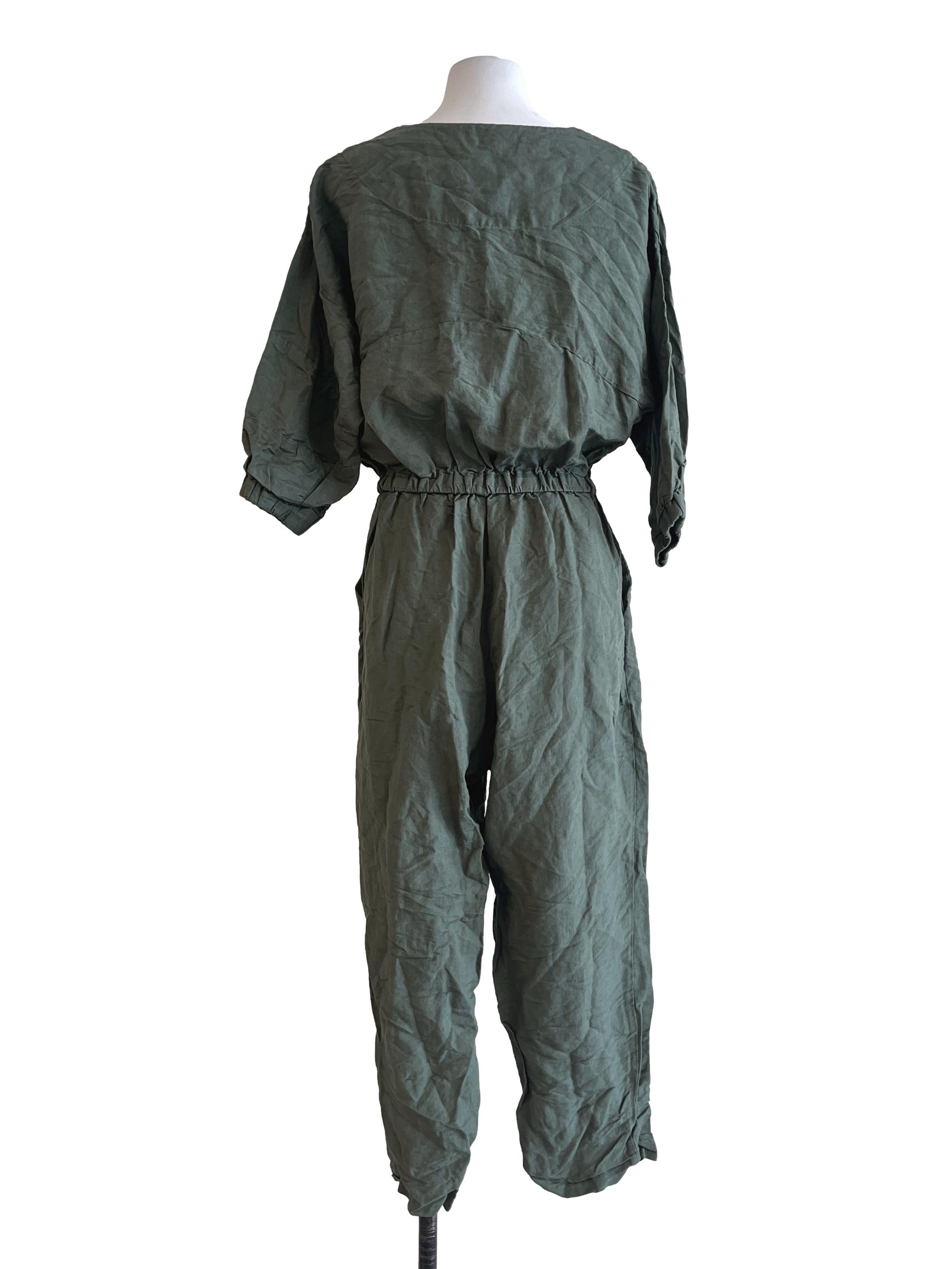 Olive Green Halter Neck Jumpsuit