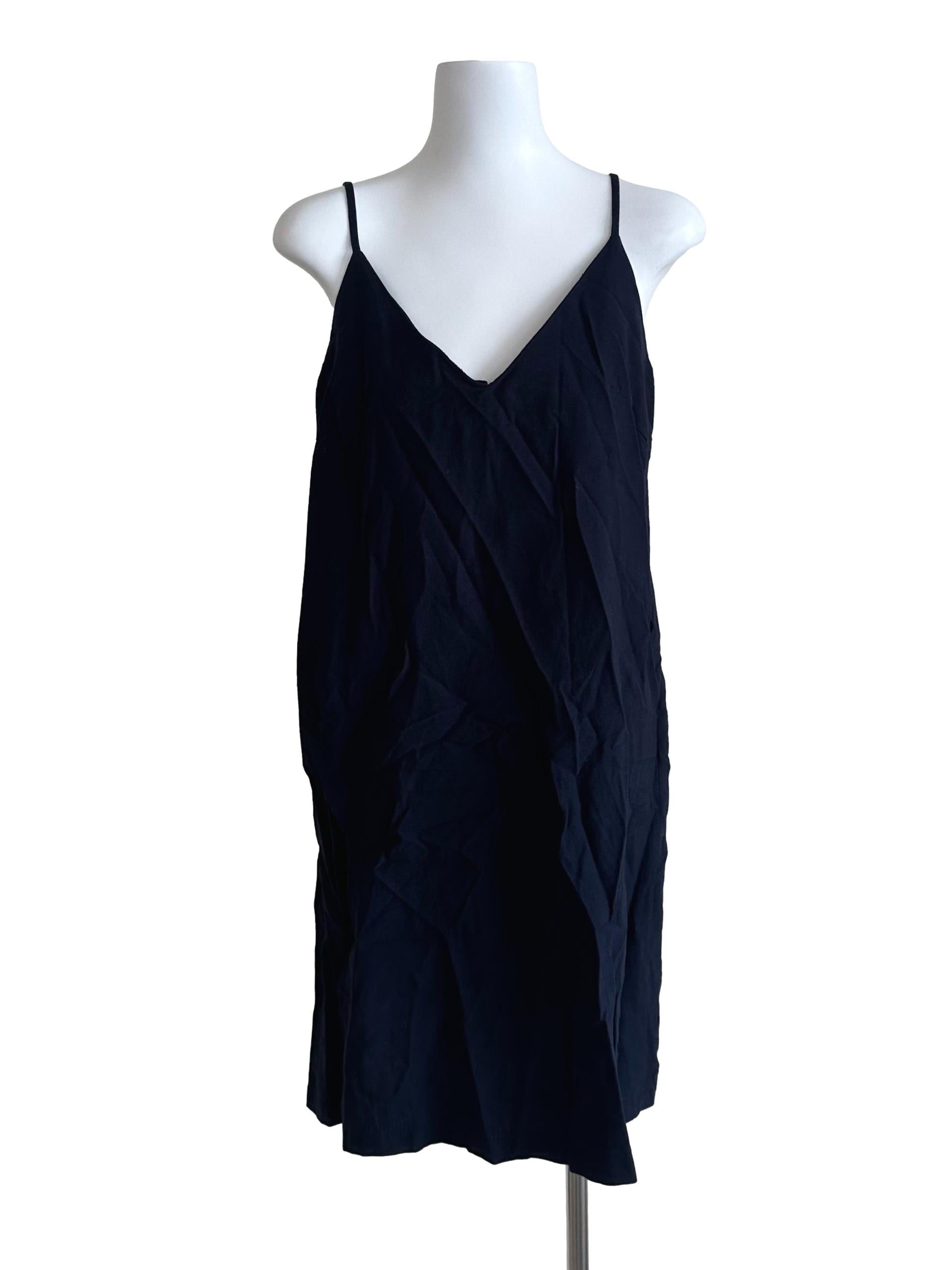 Navy Blue Plain Dress TEM