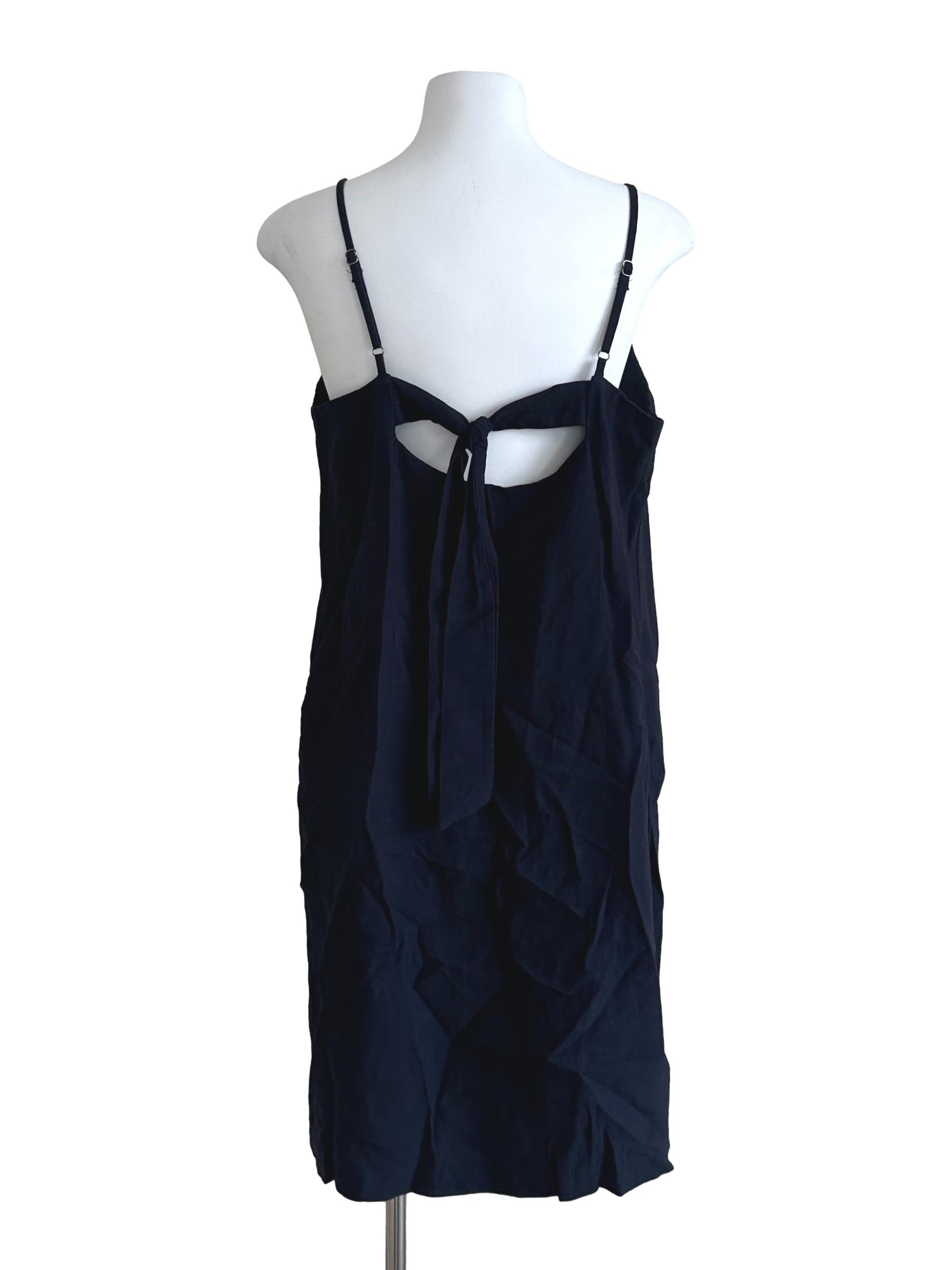 Navy Blue Plain Dress TEM