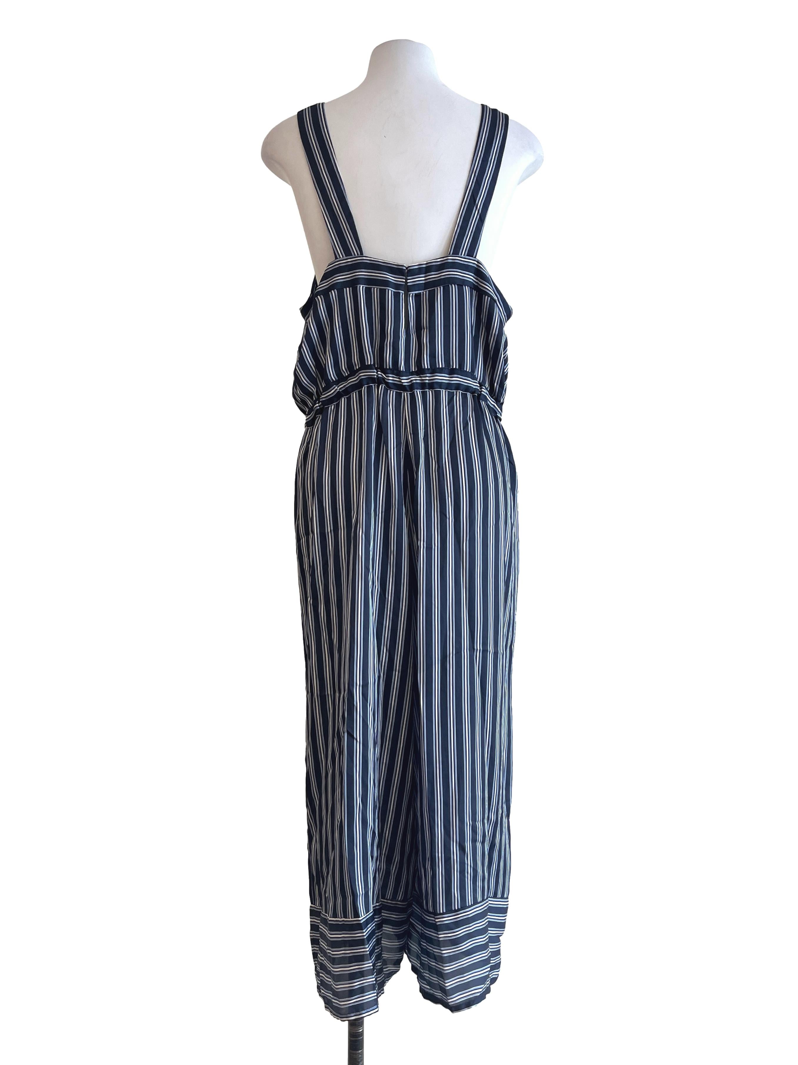 Denim Blue V-Neck Jumpsuit