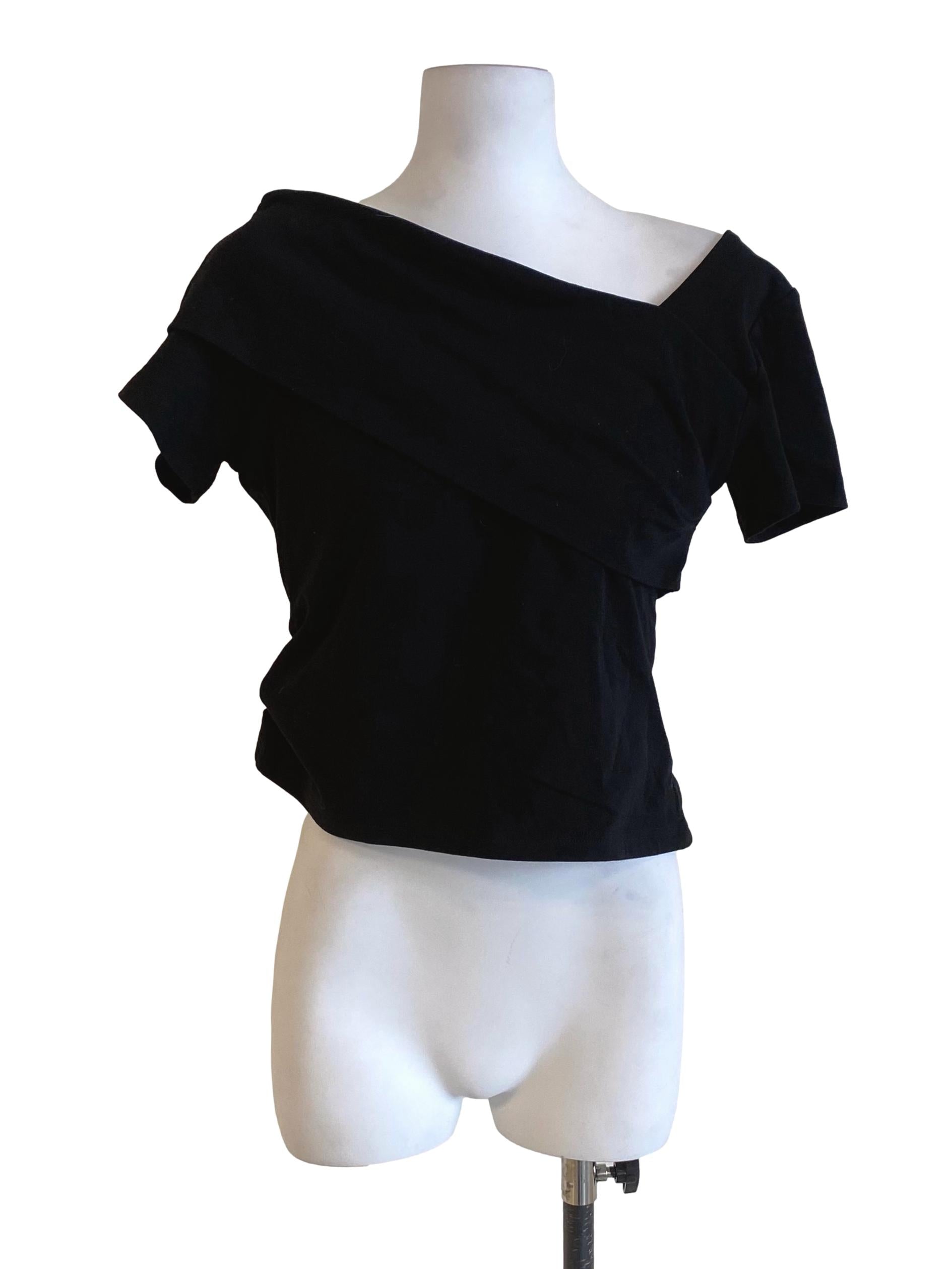 Ebony Black Half Shoulder Shirt