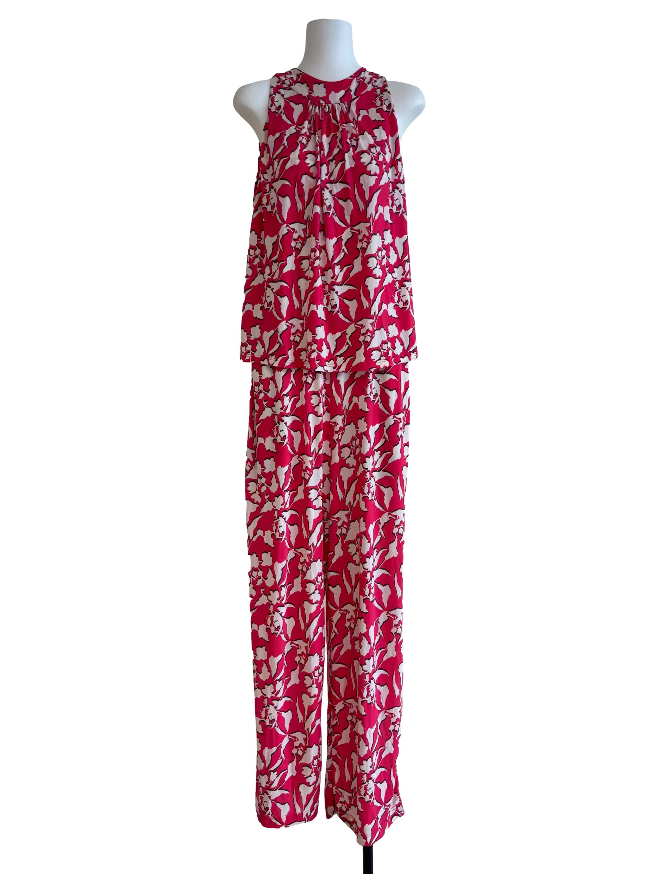 Pink Prints Skyler Cropped Jumpsuit CSN CSN