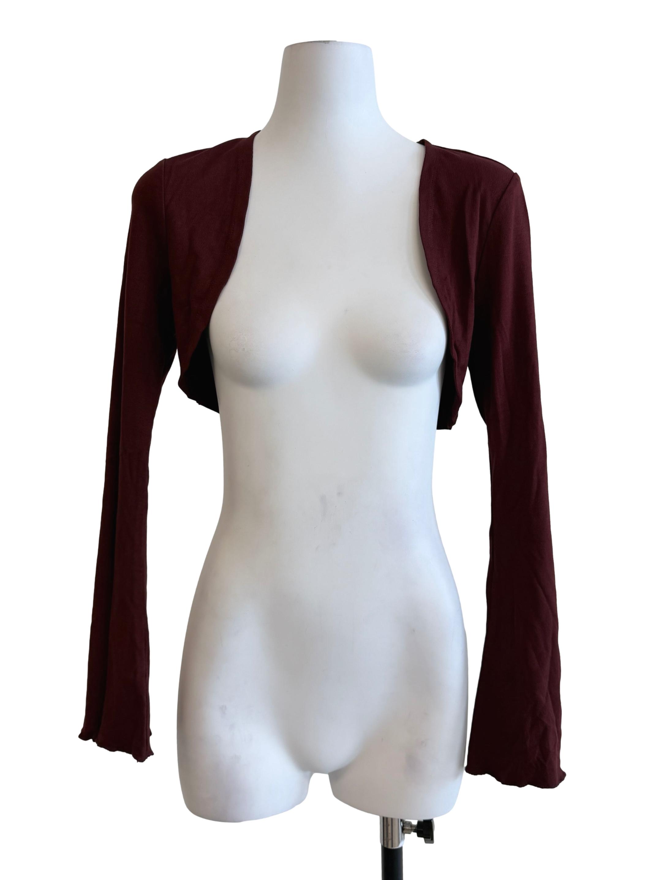 Cherry Red Long Sleeves Batwing Cardigan