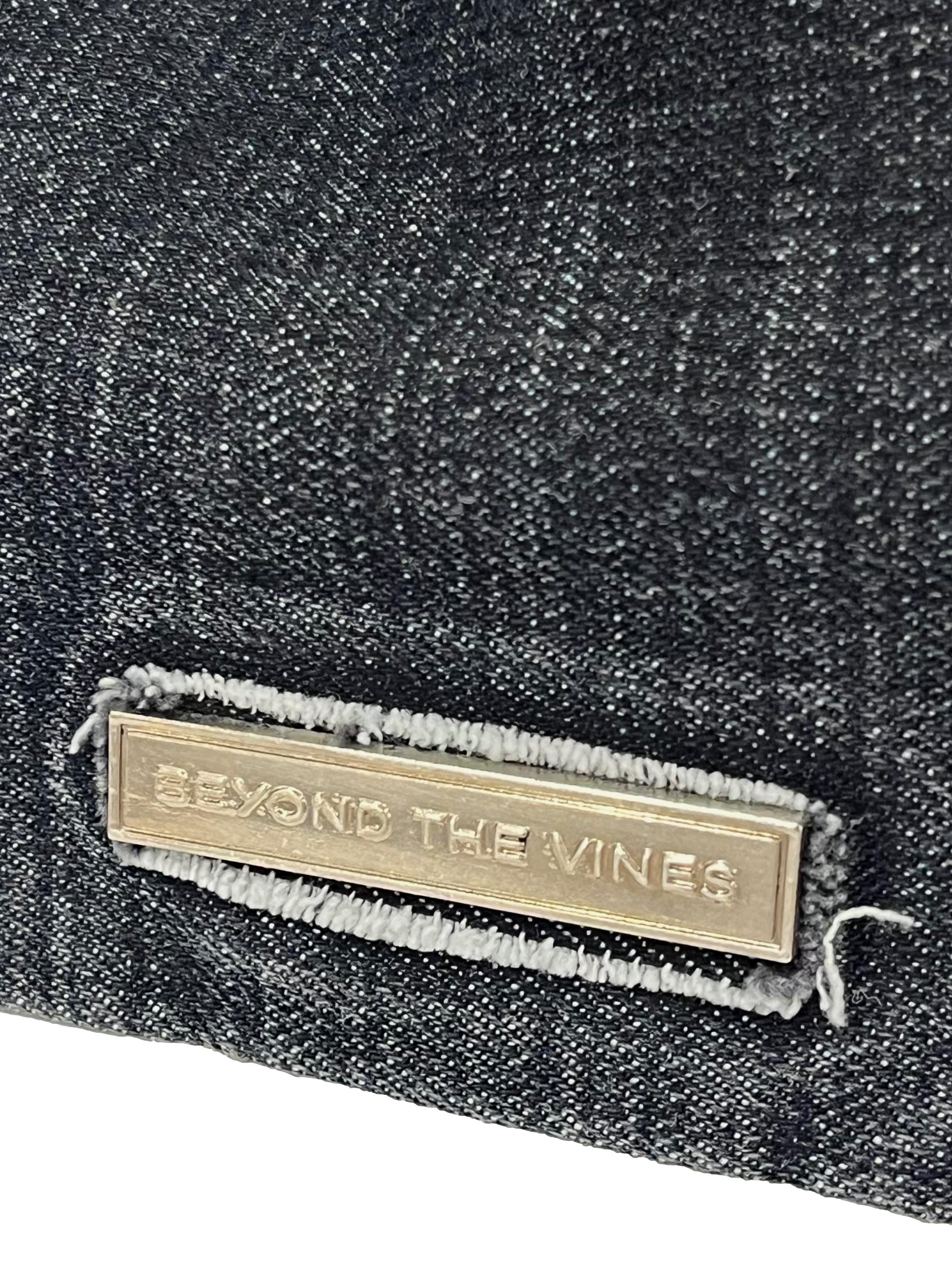 Dark Grey Denim Dumpling Bag