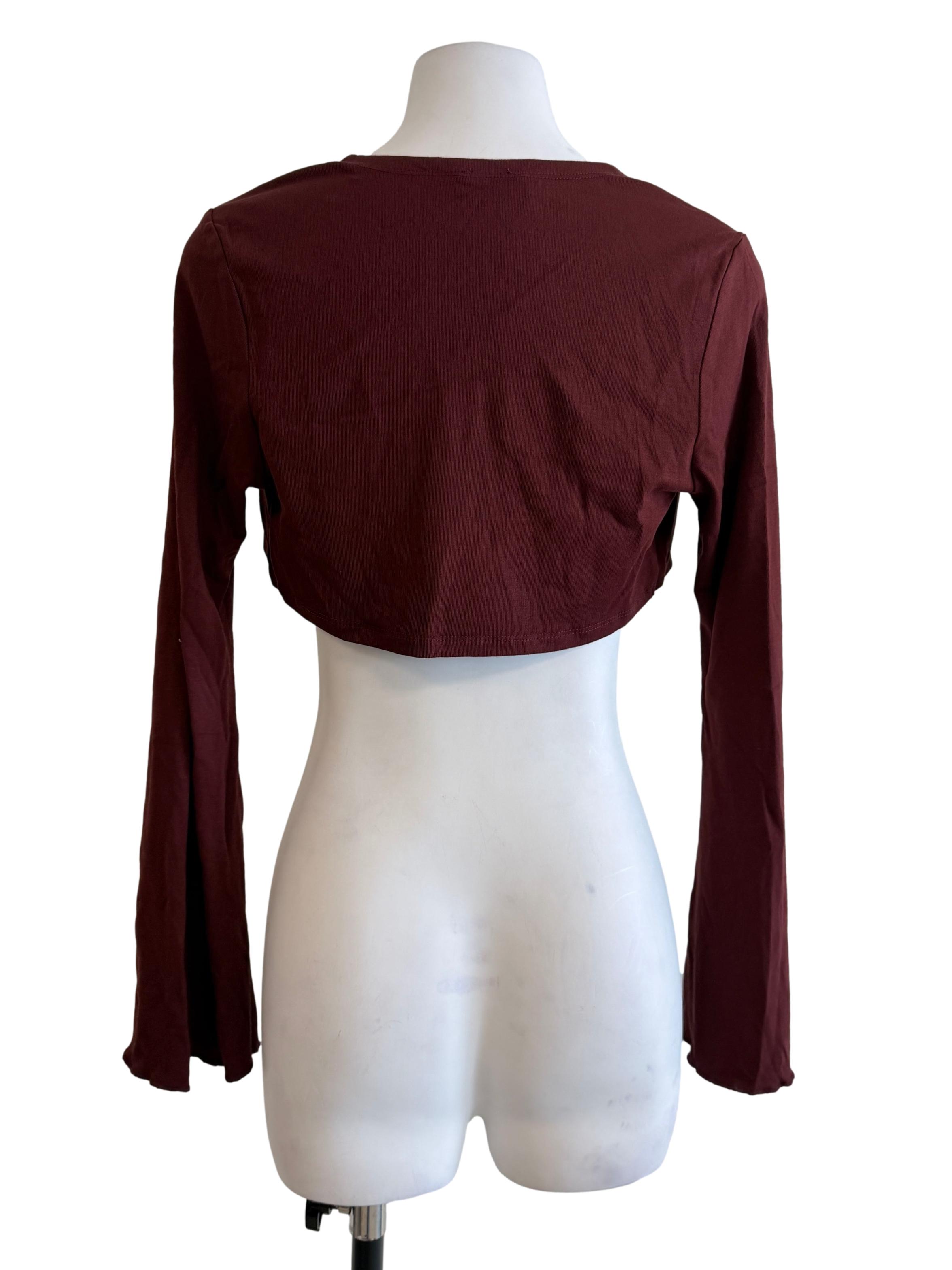 Cherry Red Long Sleeves Batwing Cardigan