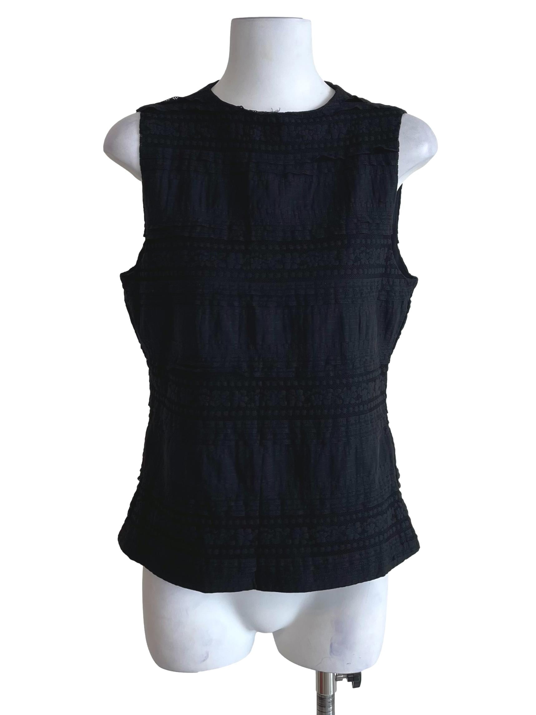 Black Lace Trace Sleeveless Top
