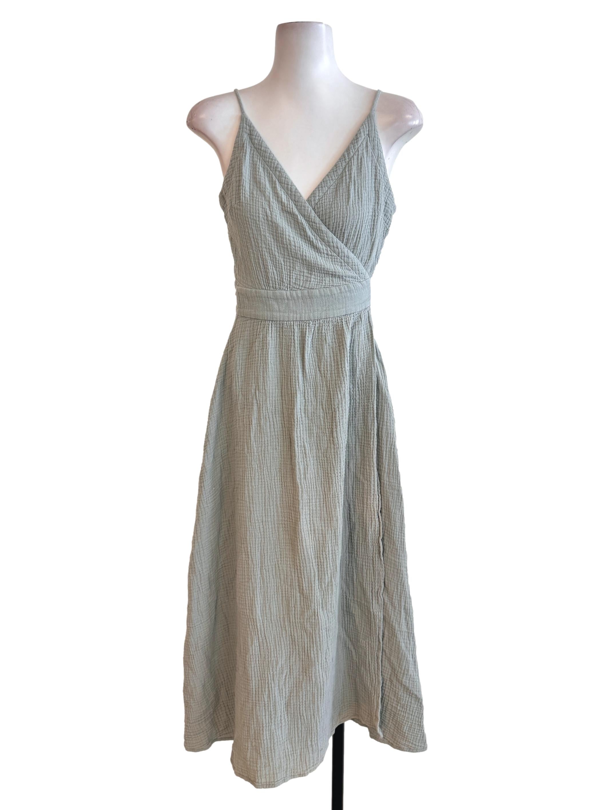 Sage Green Textured Dress
