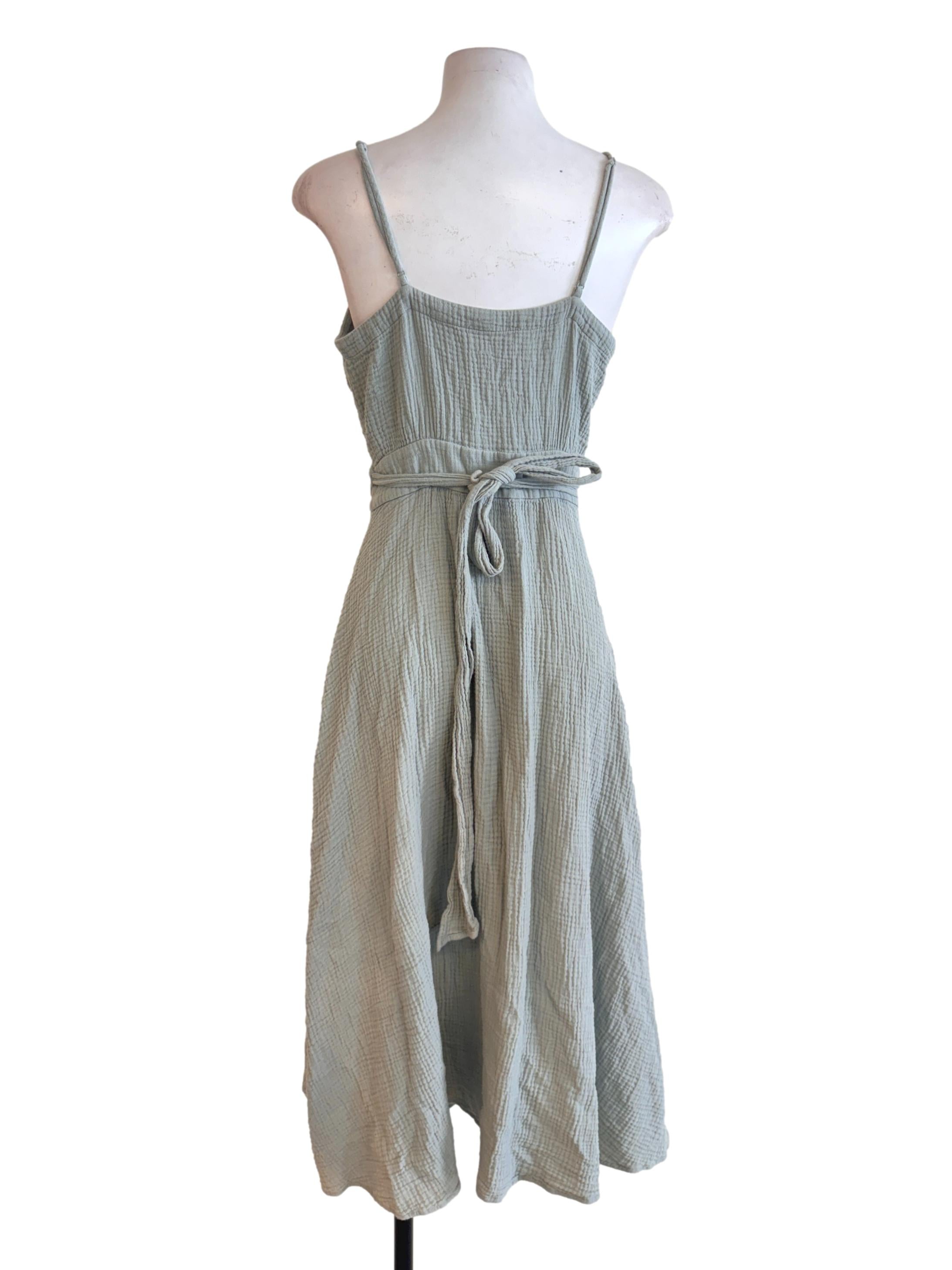 Sage Green Textured Dress