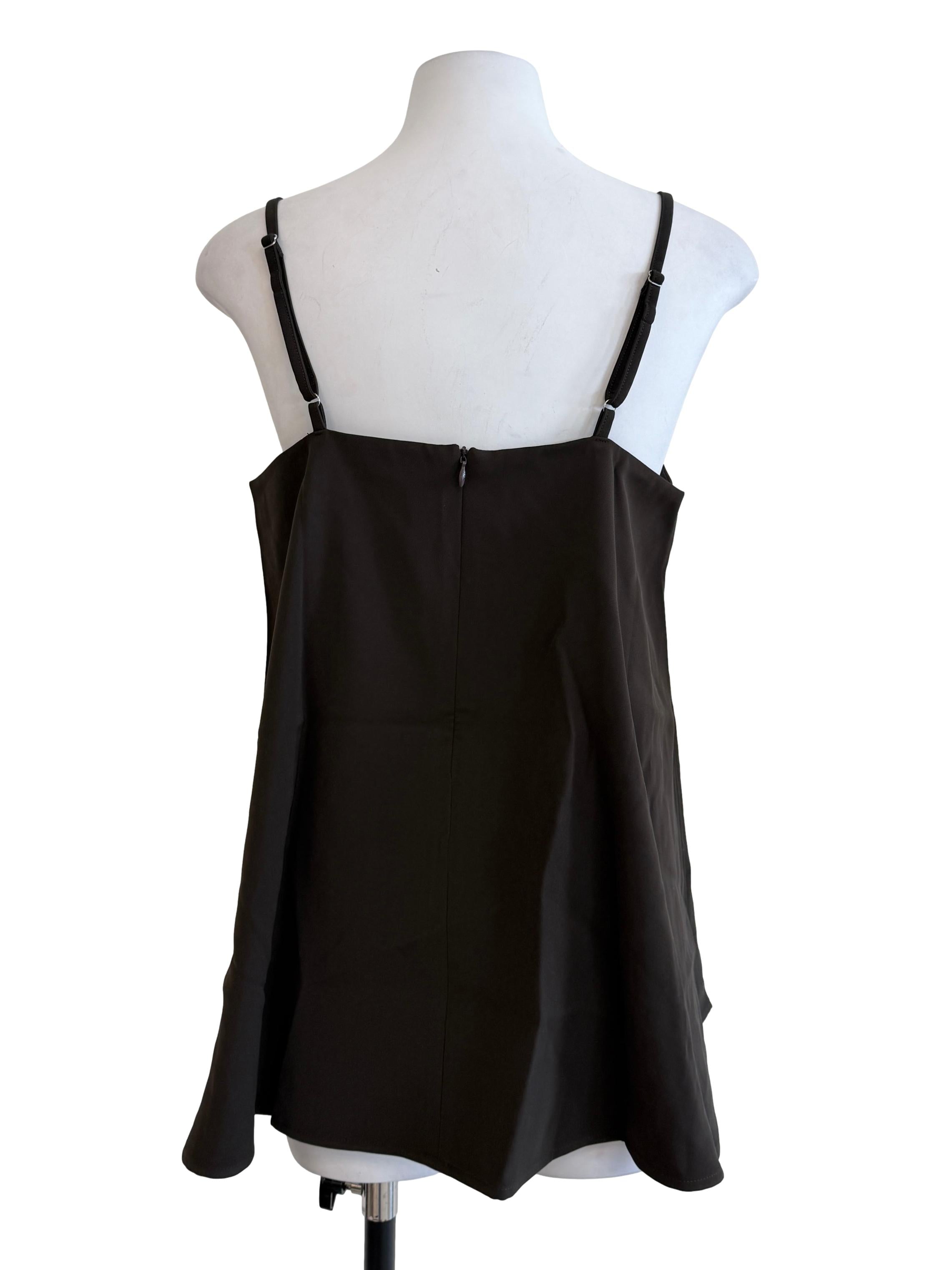 Dark Brown Spaghetti Strap Top