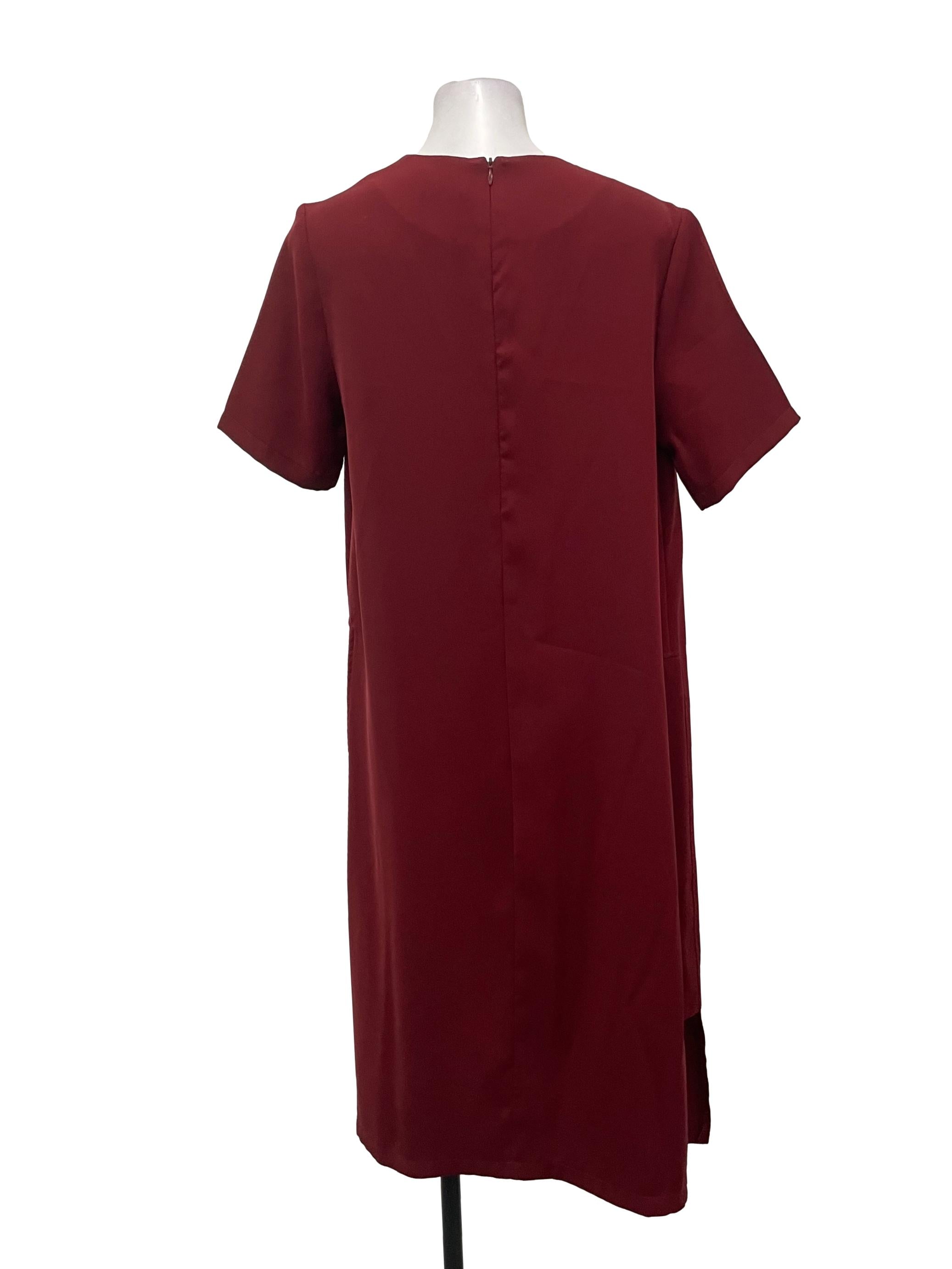 Red Round Neck Dress OSN