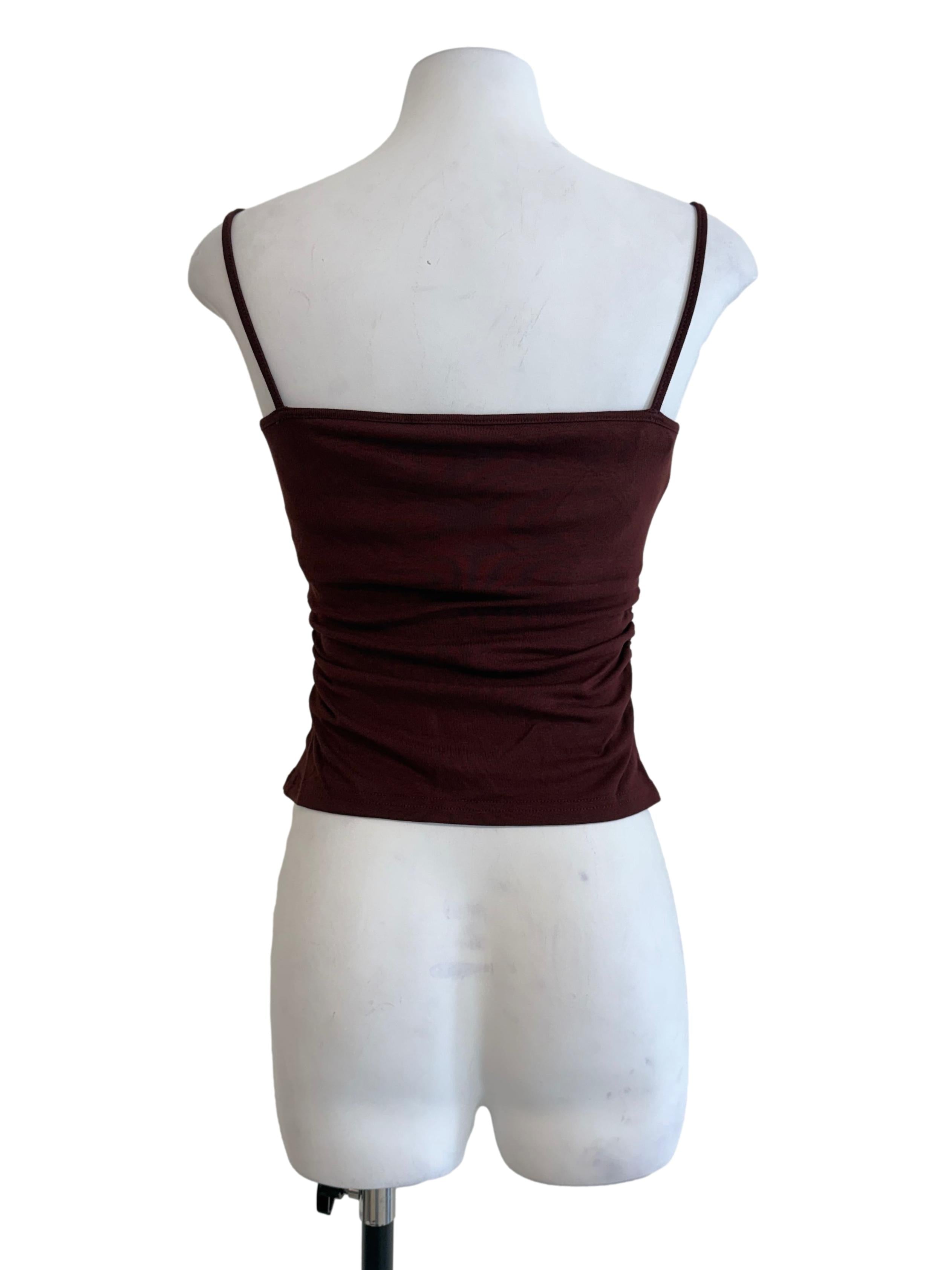 Maroon Padded Sleeveless Top