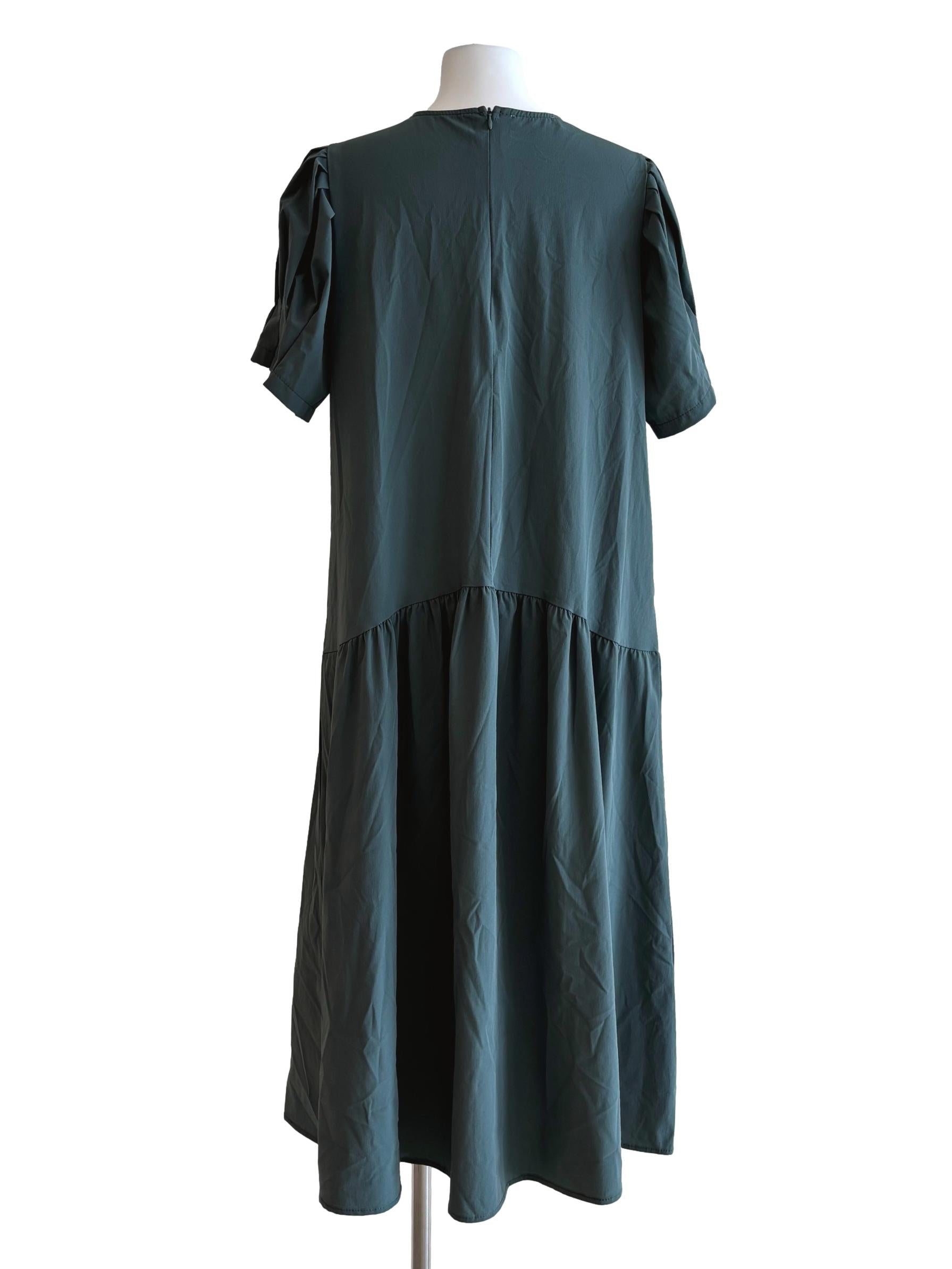Pine Green Short Sleeve Dress