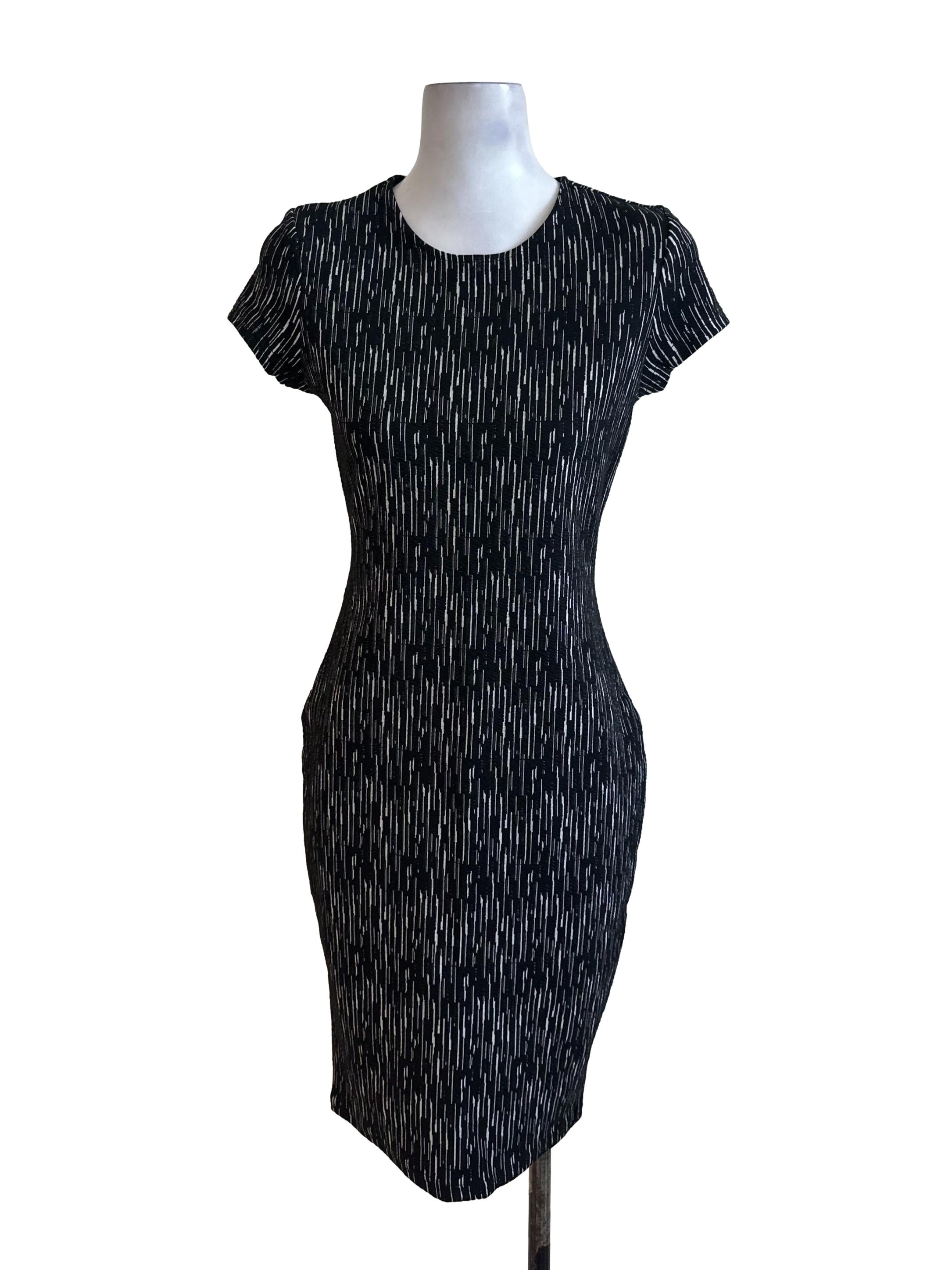 Raven Black Pattern Bodycon Dress