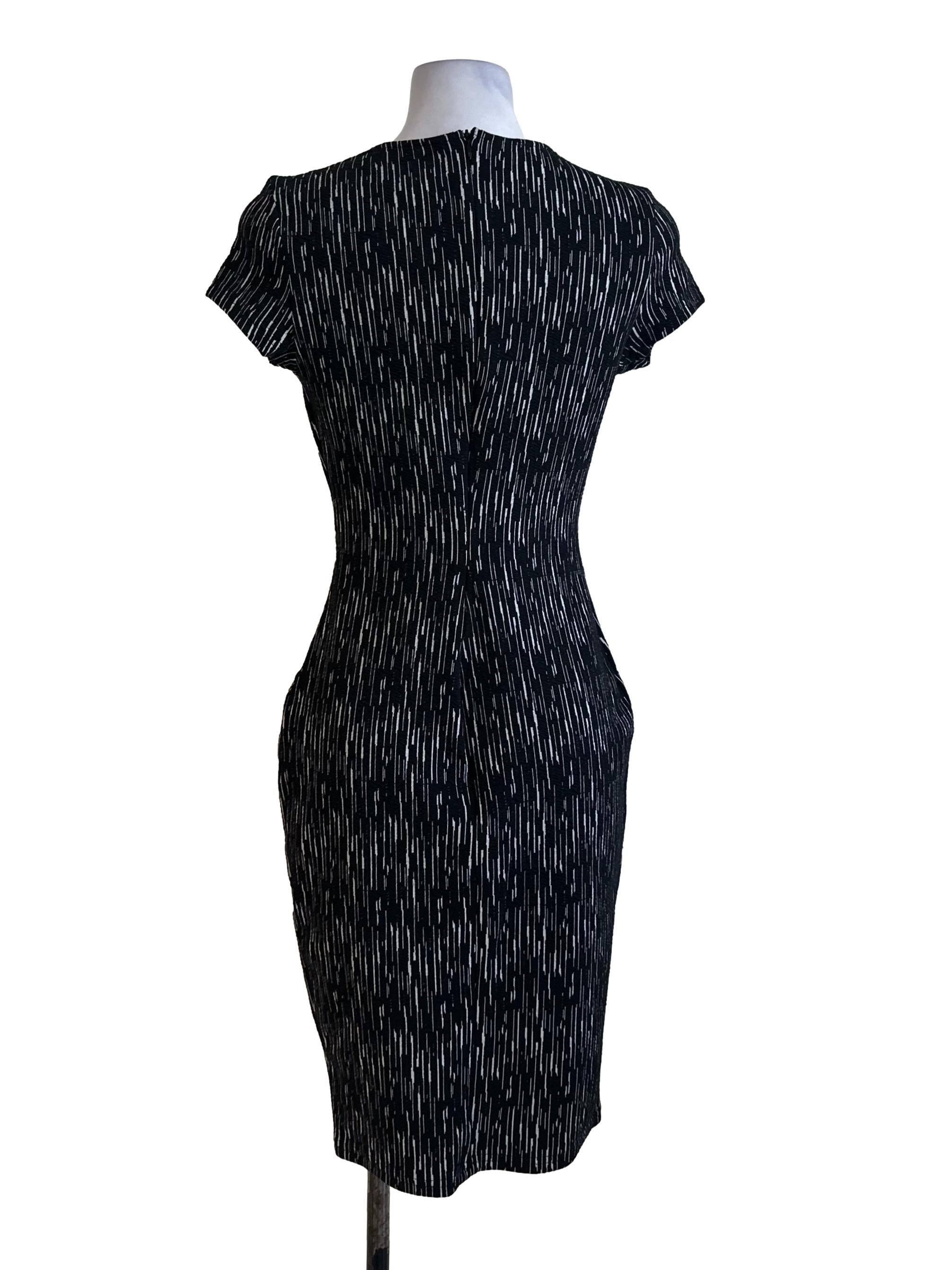 Raven Black Pattern Bodycon Dress
