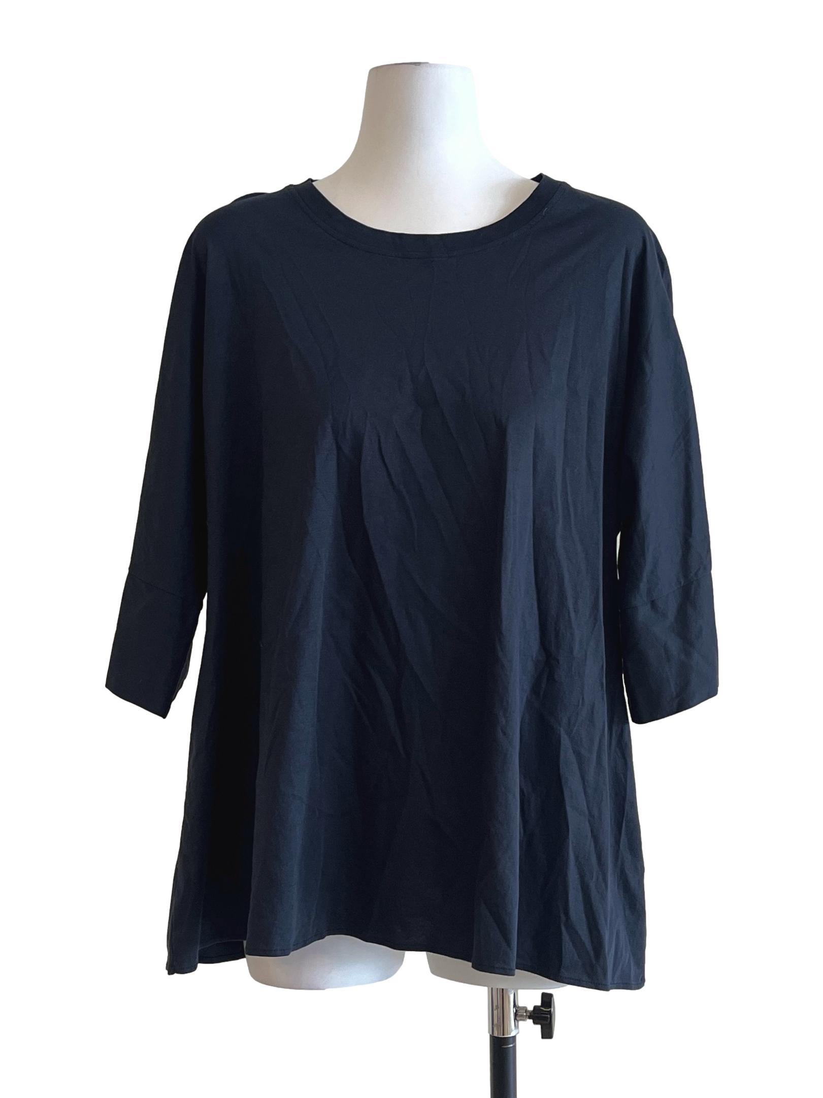 Onyx Black Halter Oversized Long Sleeve