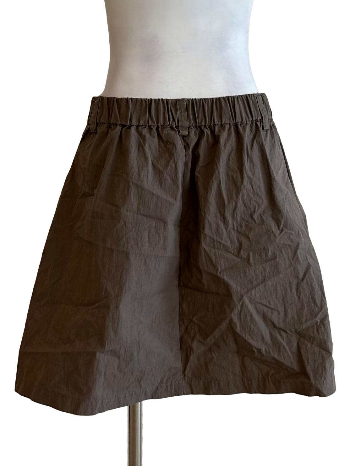 Beaver Brown Cargo Mini Skirt