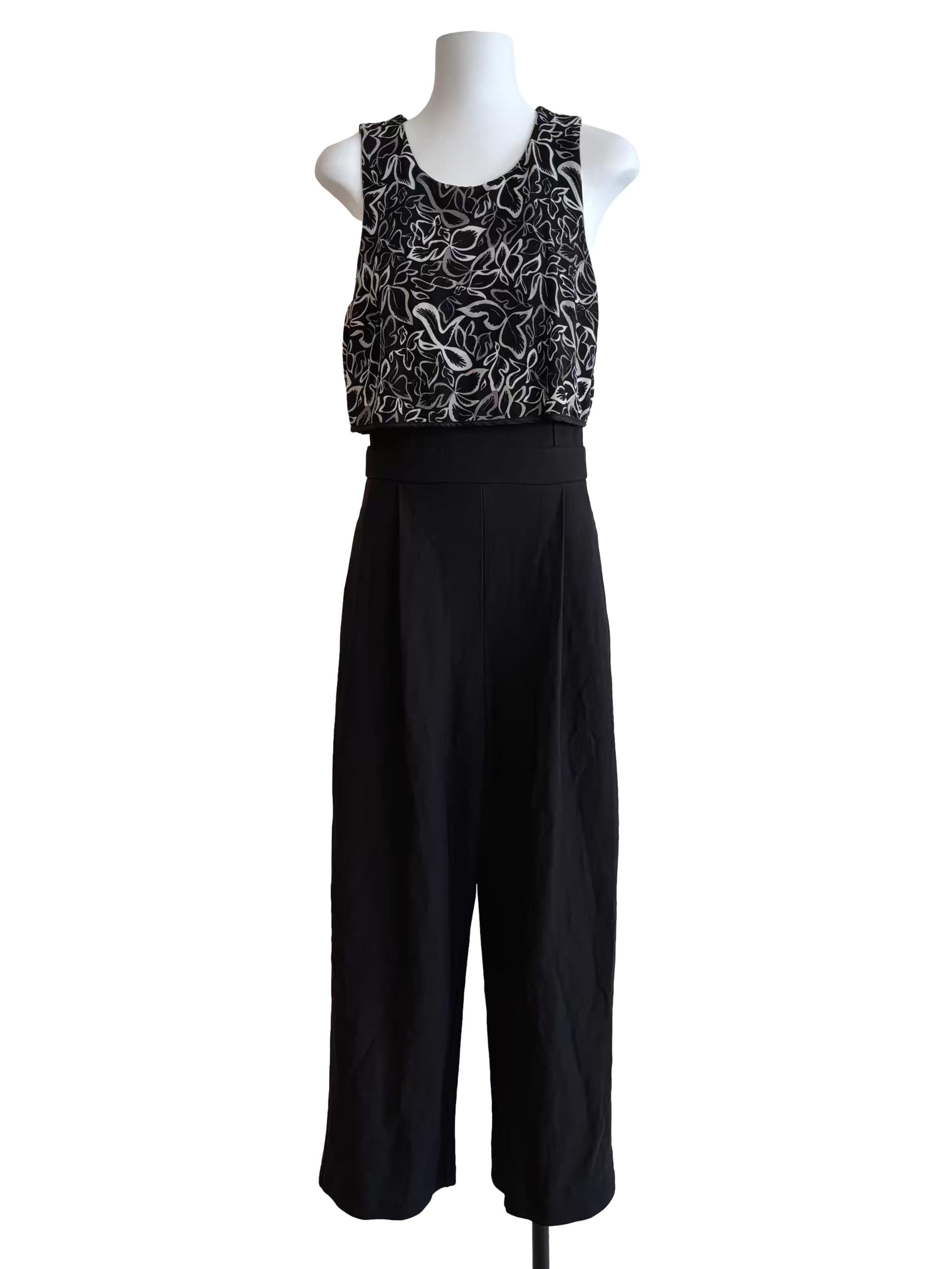 Black Autumn Leaves Simone Jumpsuit CSN