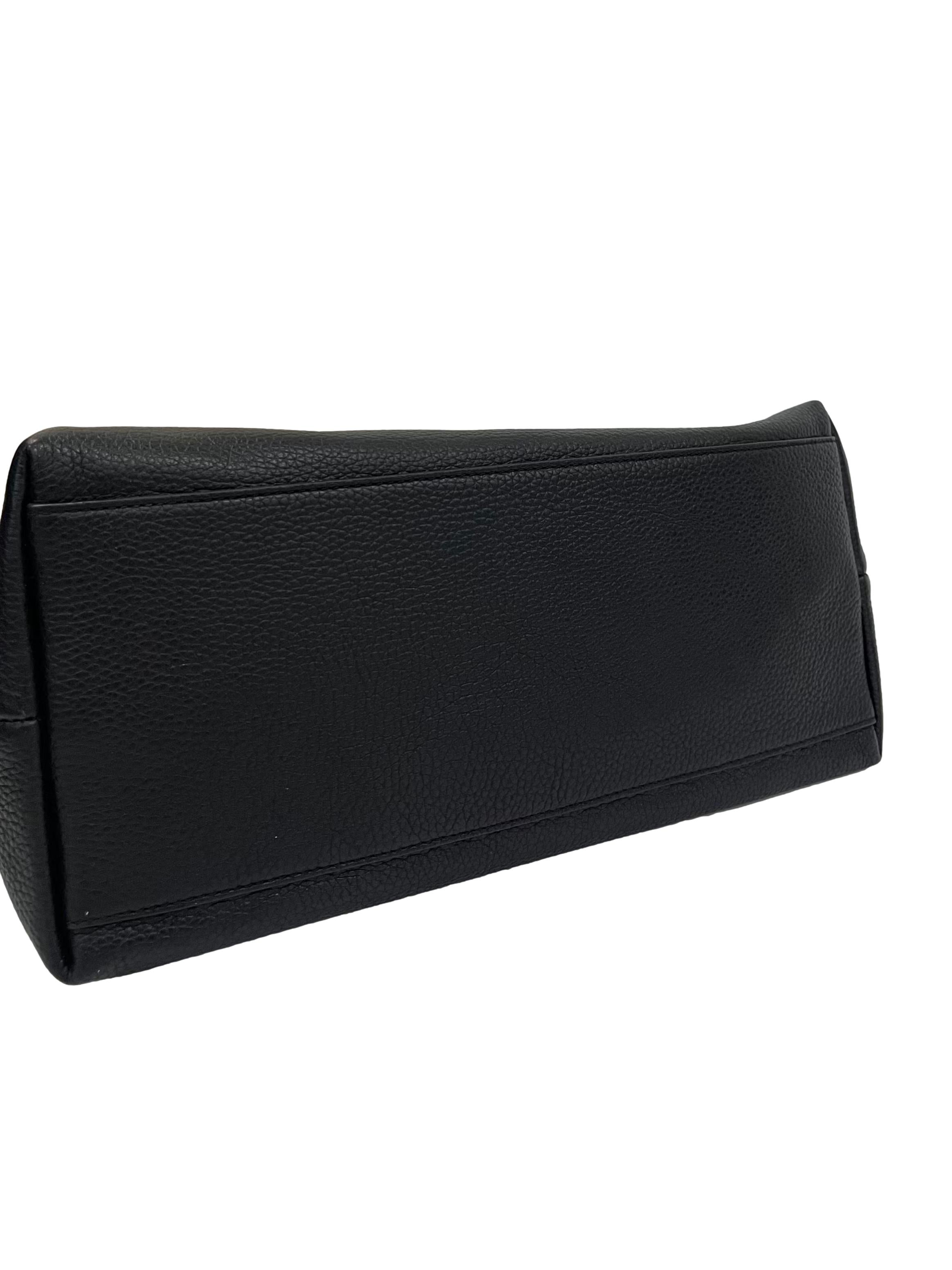 Black Leather Slouchy Bag