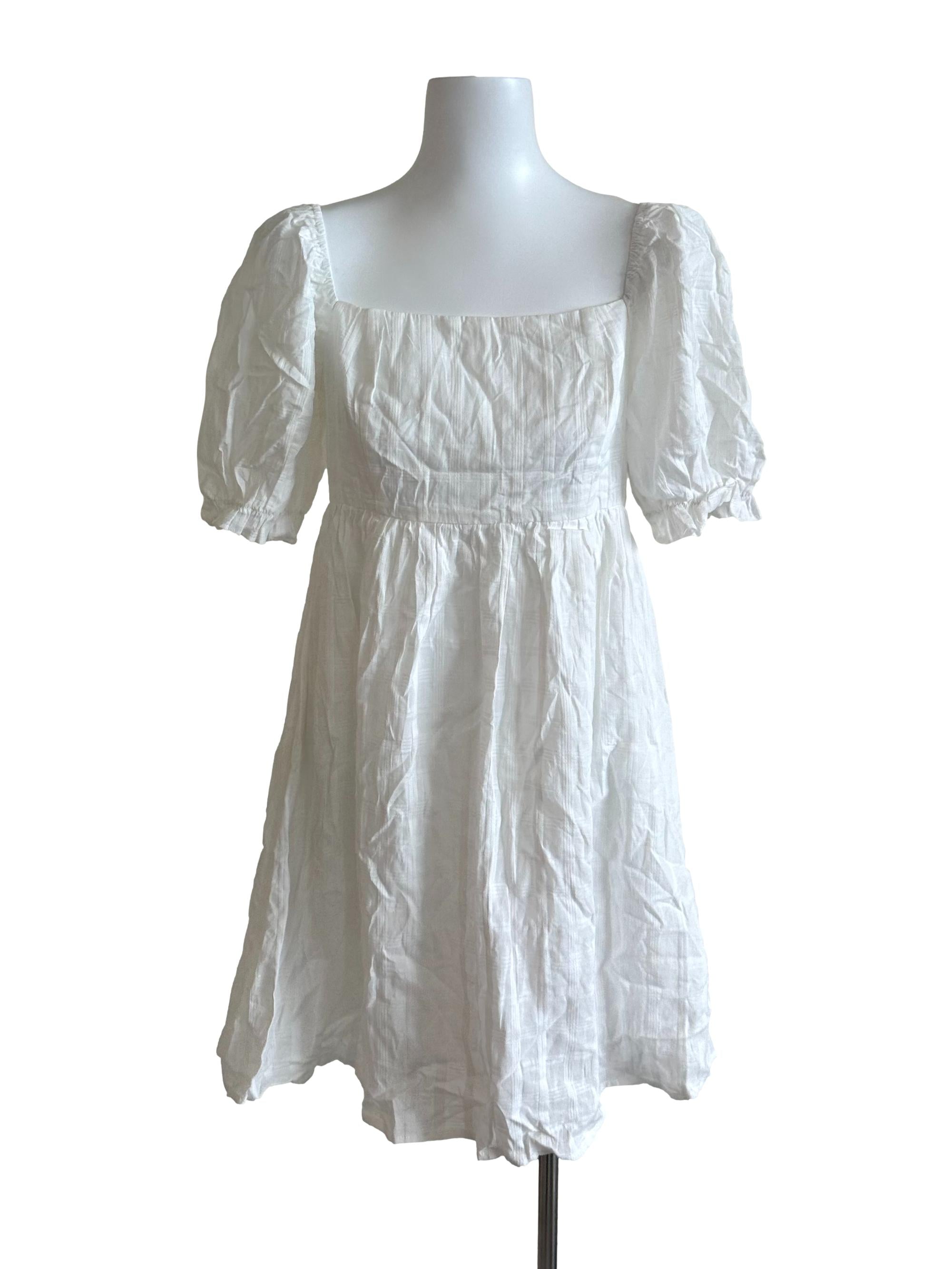 Off White Textured Dress