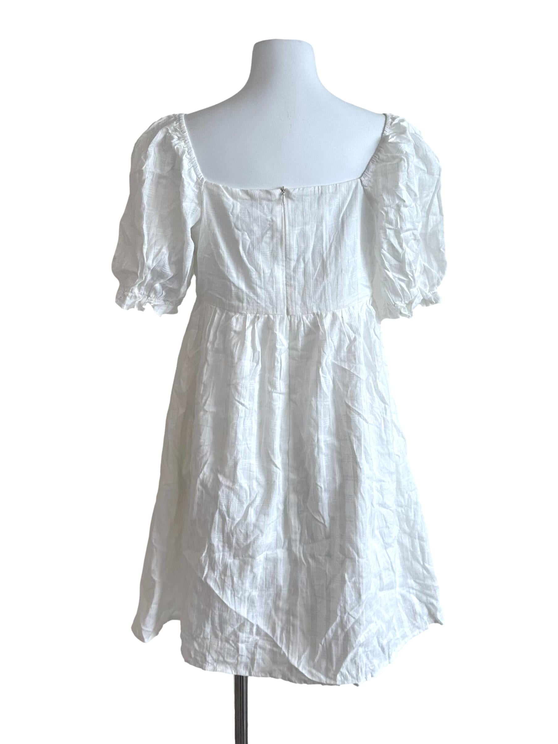 Off White Textured Dress