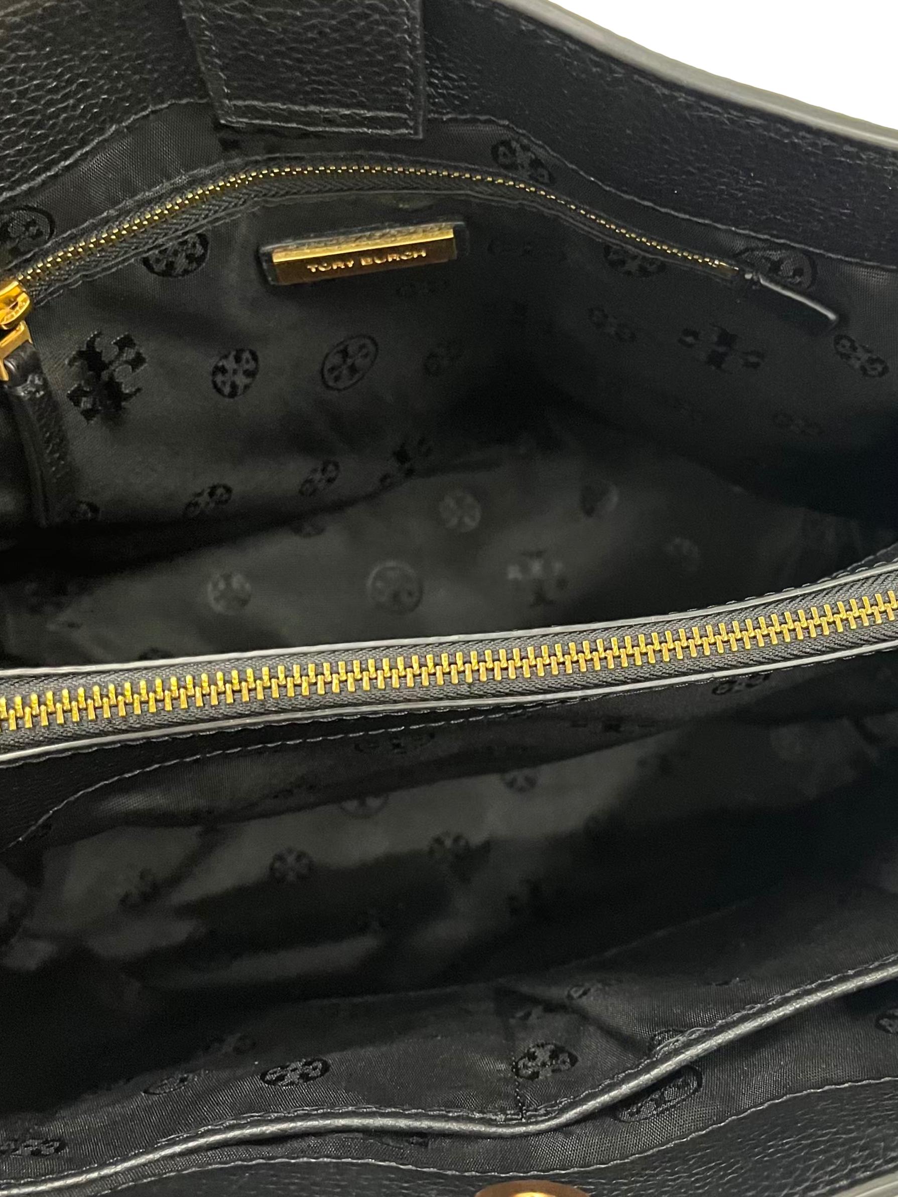 Black Leather Slouchy Bag