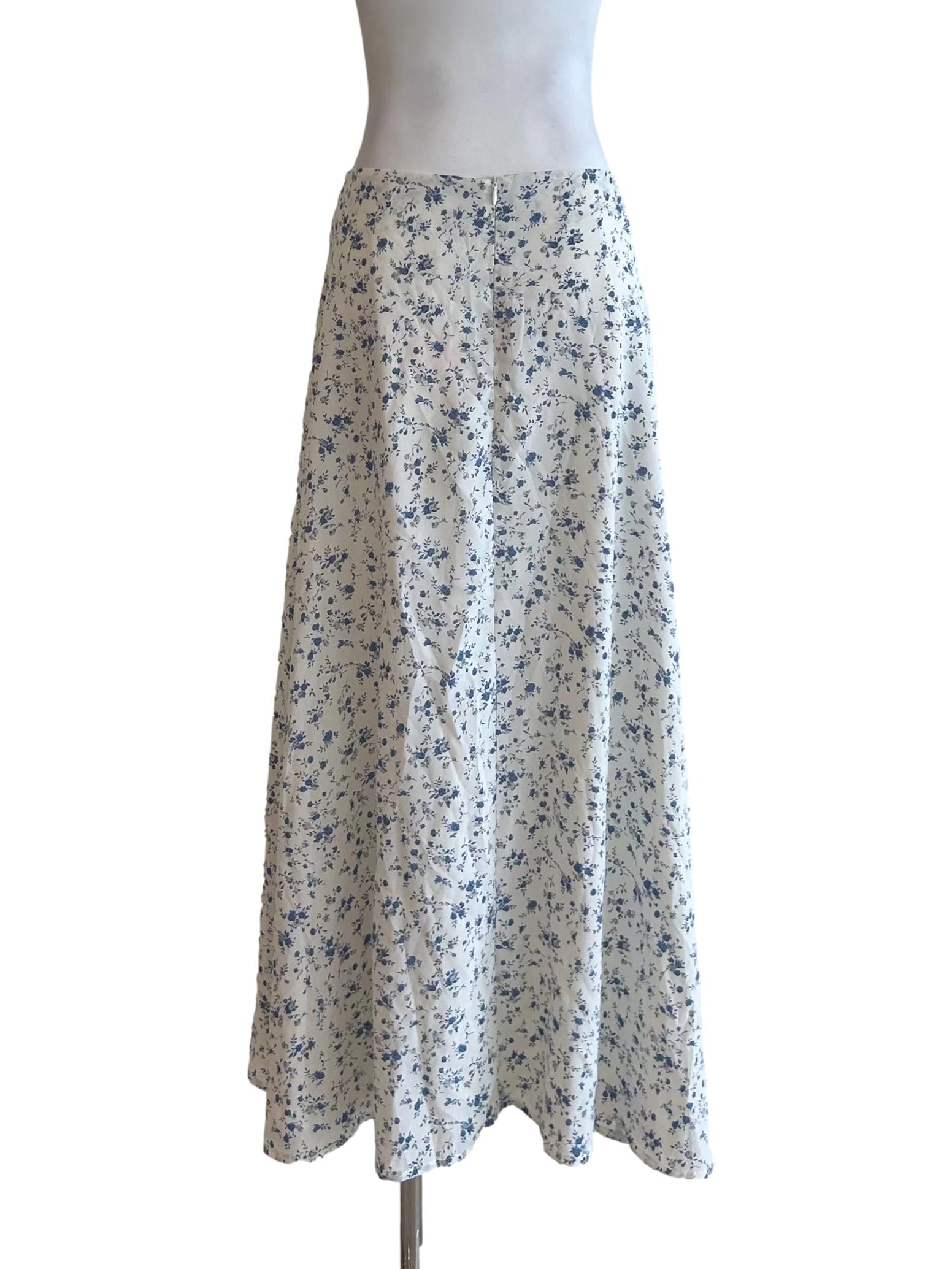 Daisy White Floral Skirt