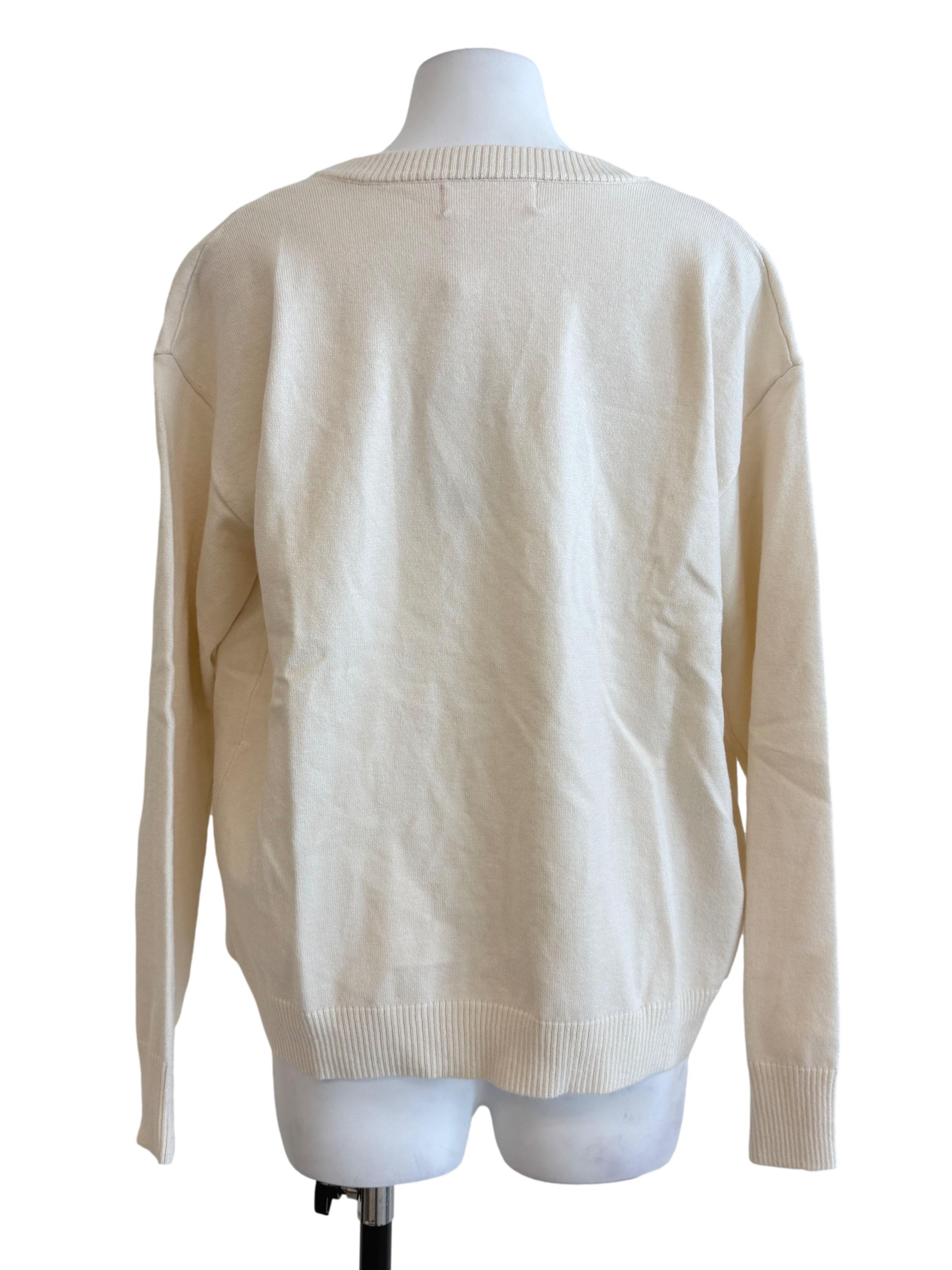 Cream Yellow Long Sleeve Cardigan