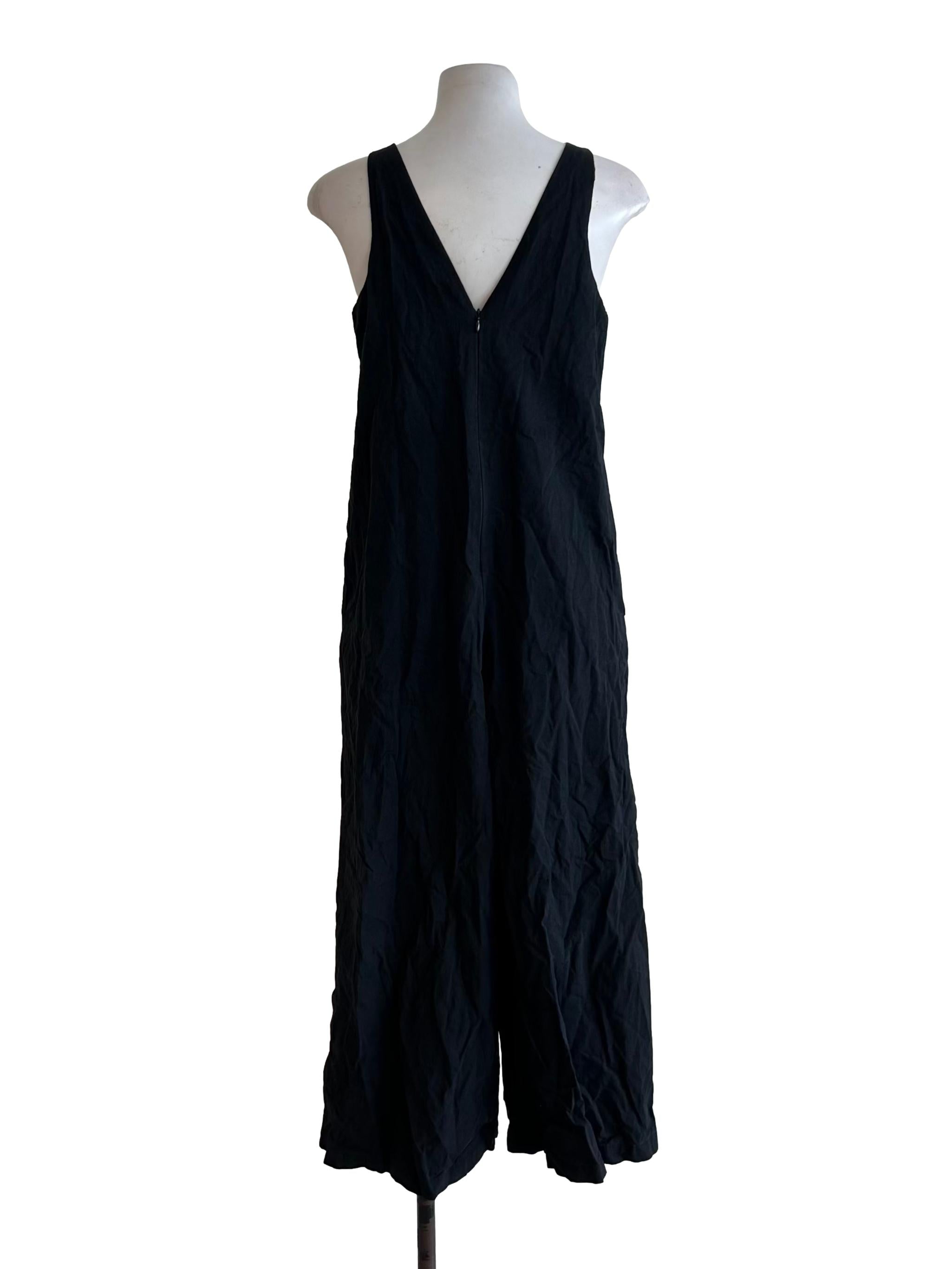 Raven Black Sleeveless Jumpsuit