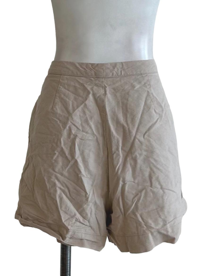 Beige A-Line Shorts