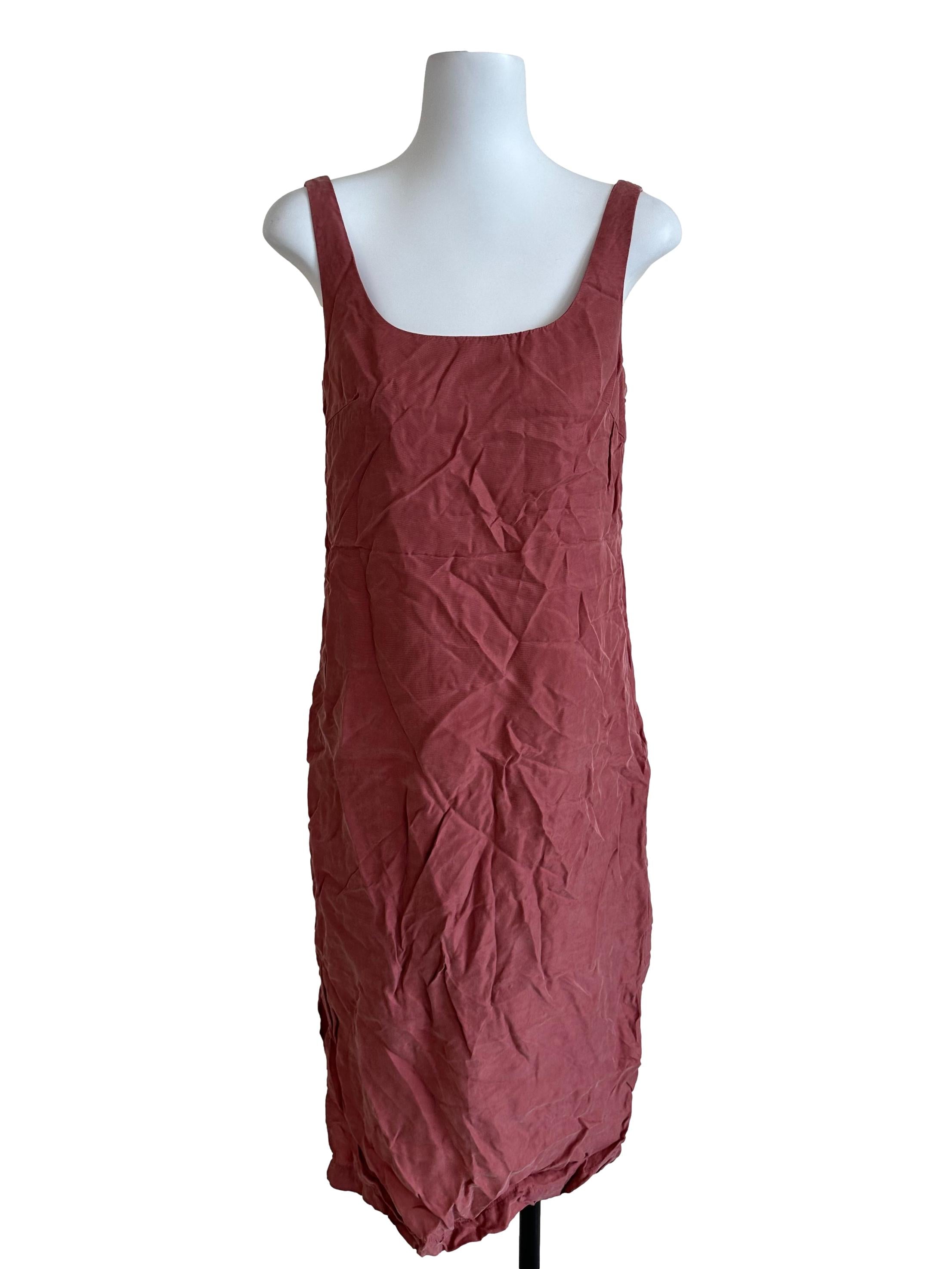 Salmon Sleveless Bodycon Dress